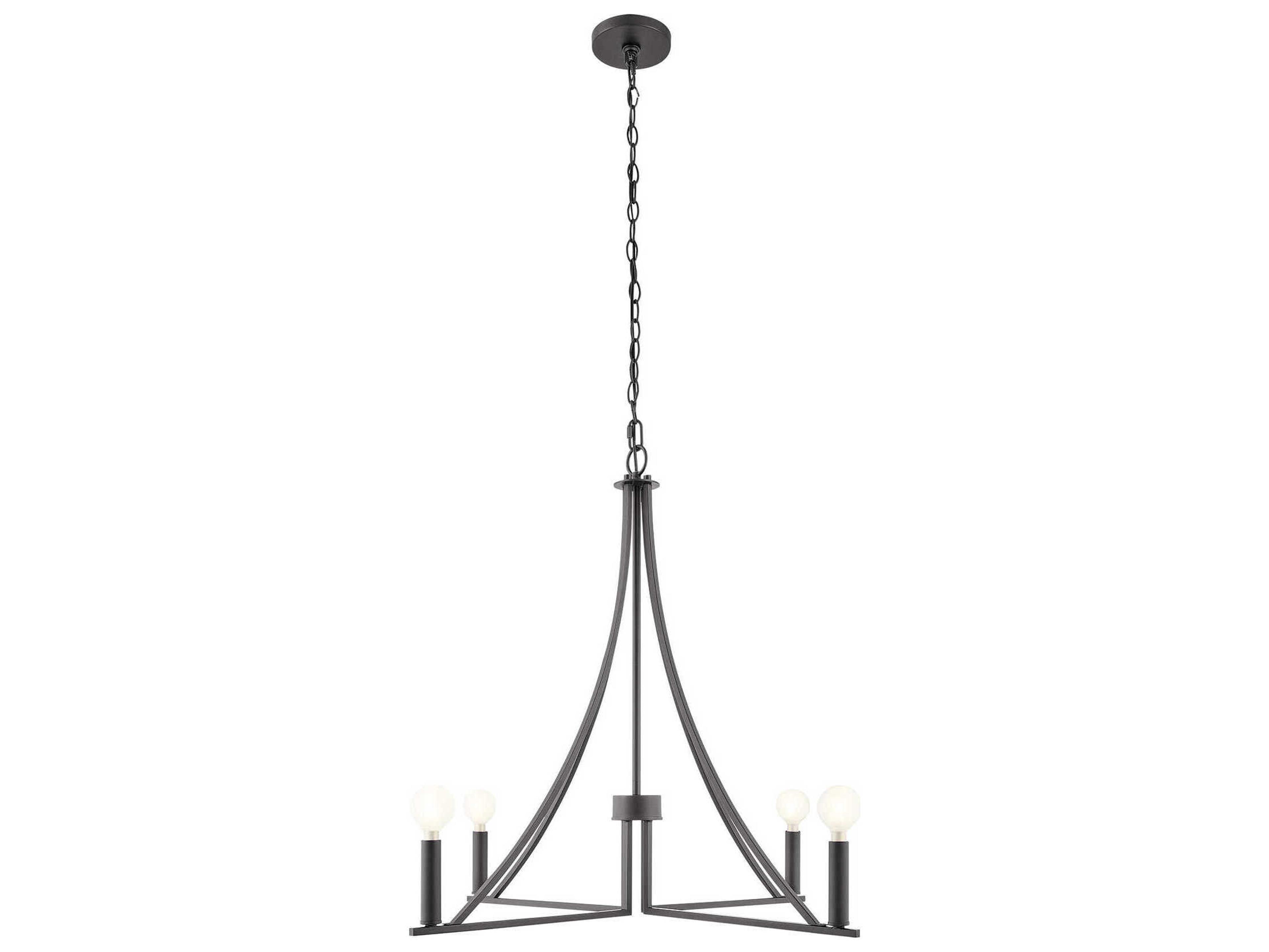 Savoy House Meridian 4-Light Matte Black Chandelier