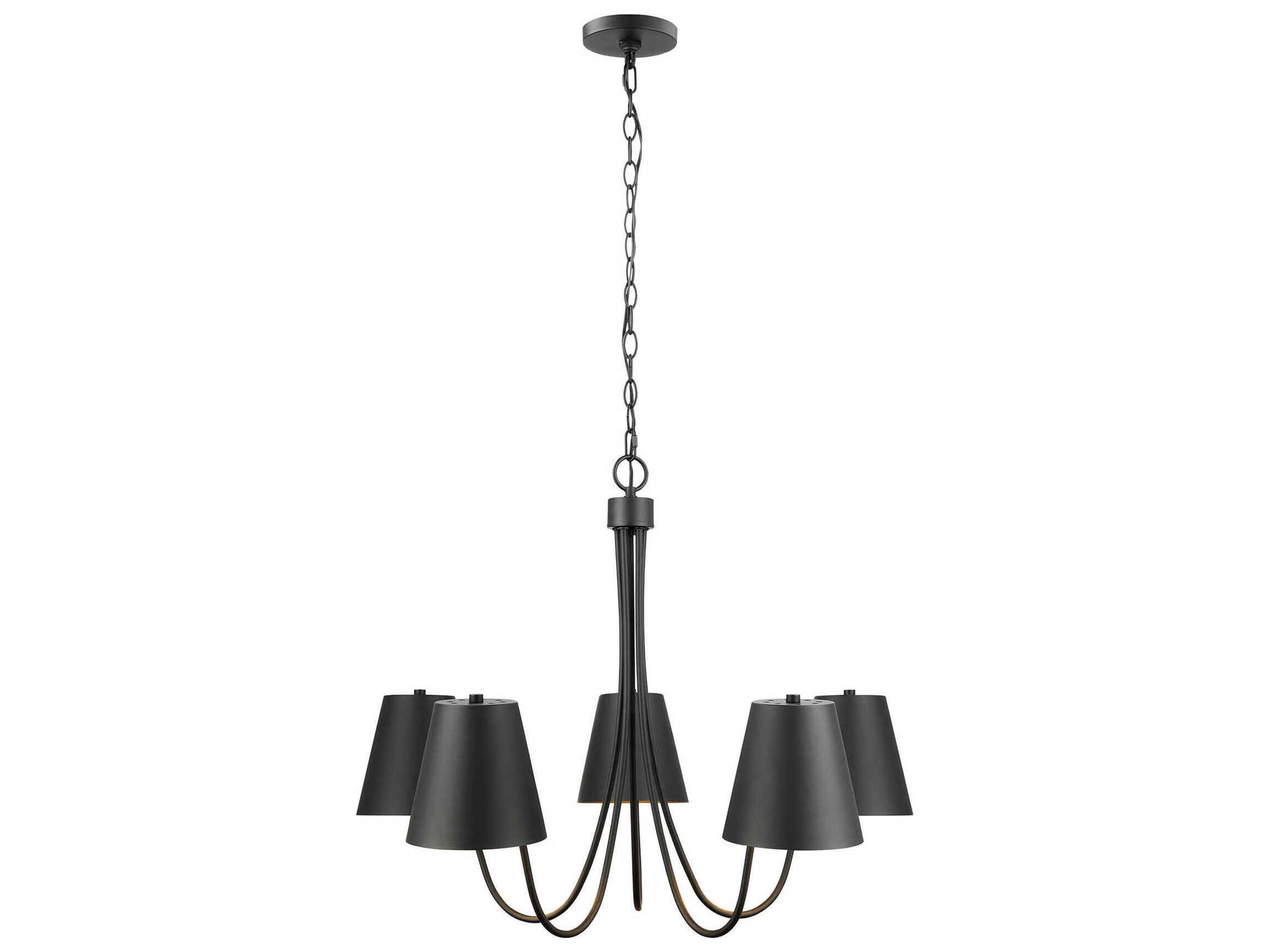 Savoy House Meridian 5-Light Matte Black Empire Chandelier