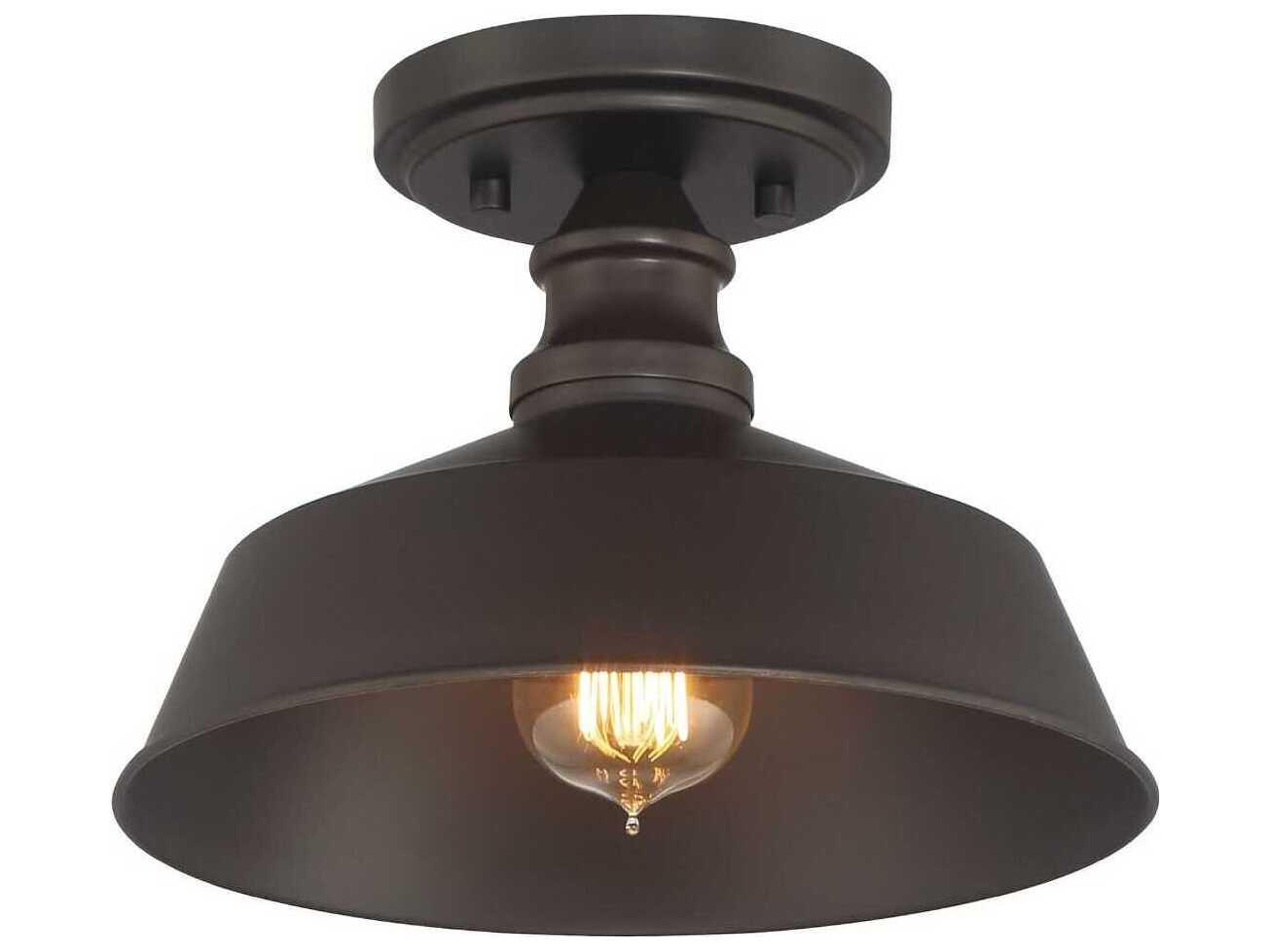 Savoy House Meridian 1-Light Oil Rubbed Bronze Semi Flush Mount