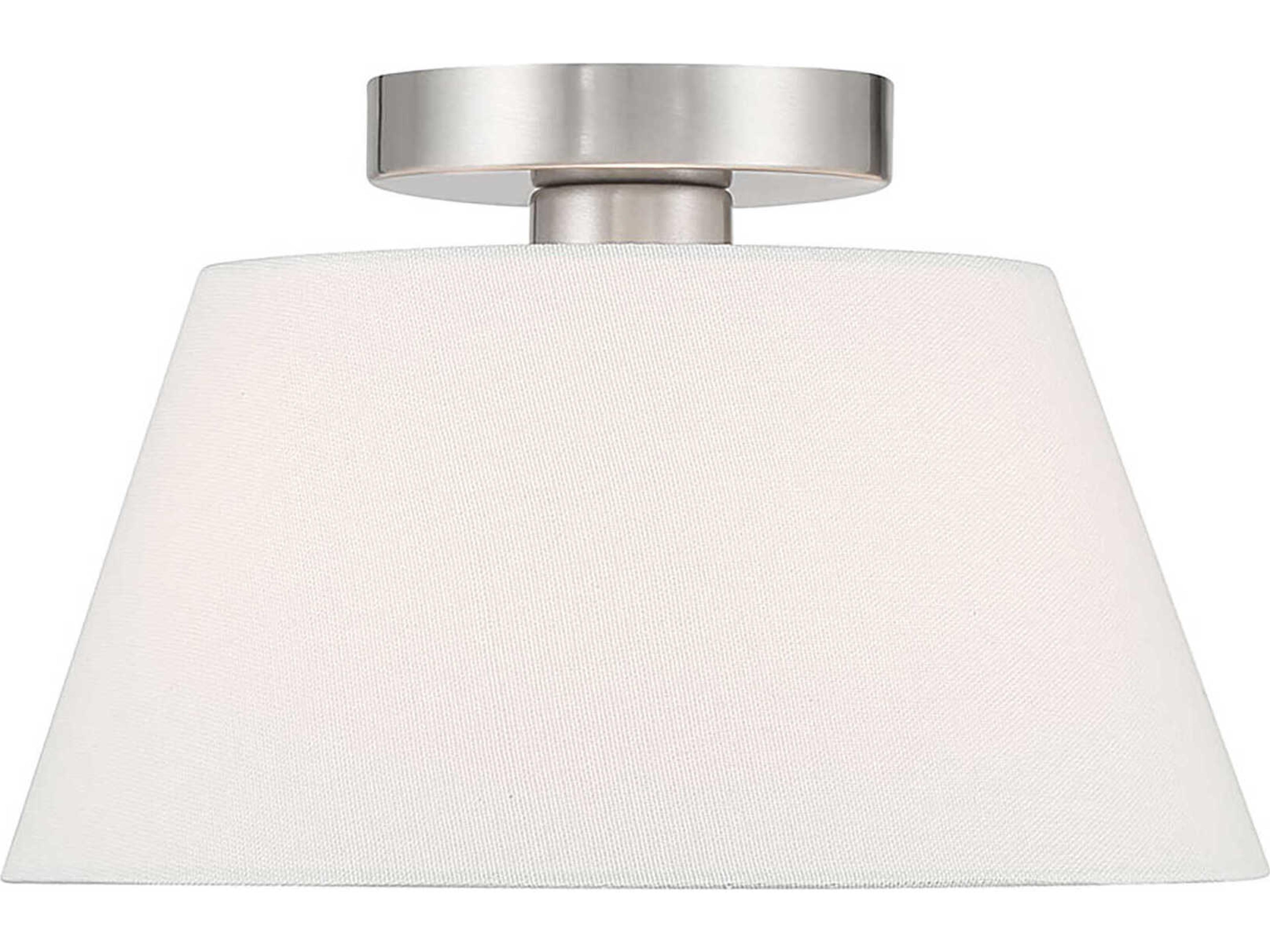 Savoy House Meridian 1-Light Brushed Nickel Empire Semi Flush Mount
