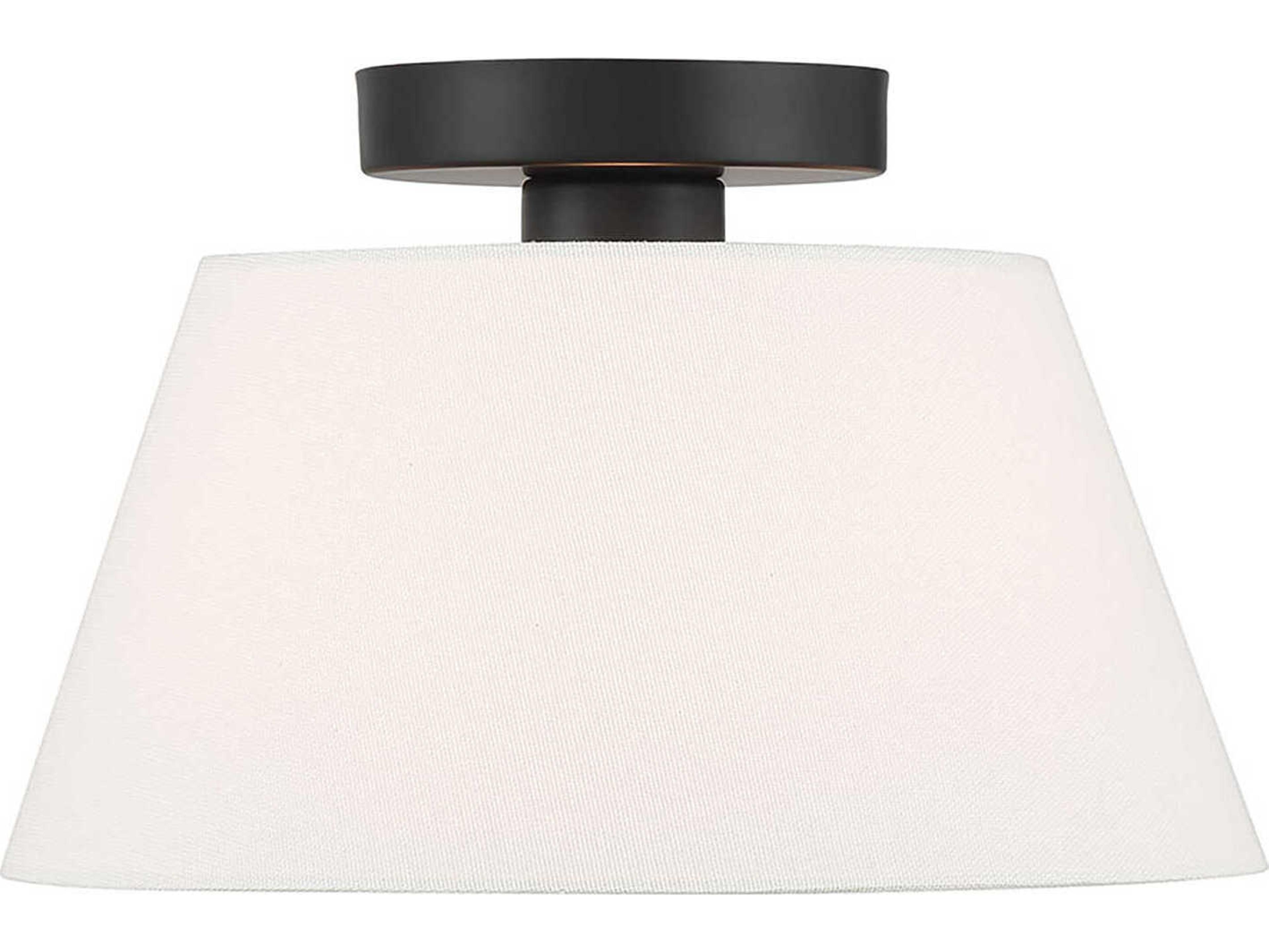 Savoy House Meridian 1-Light Matte Black Empire Semi Flush Mount