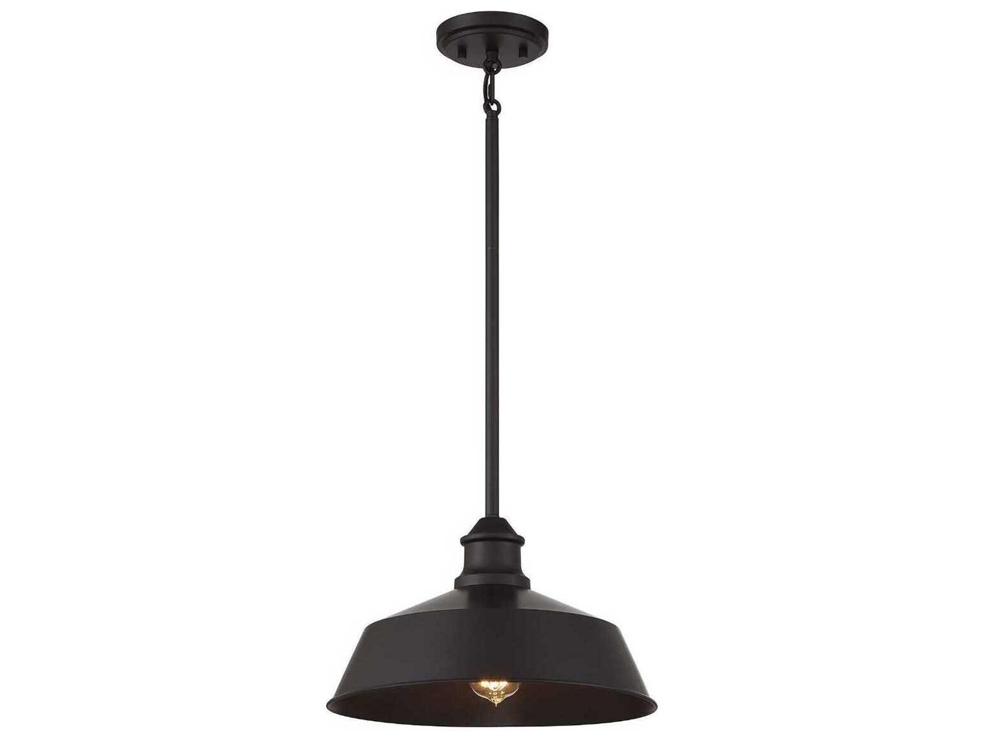 Savoy House Meridian 1-Light Oil Rubbed Bronze Black Bowl Pendant