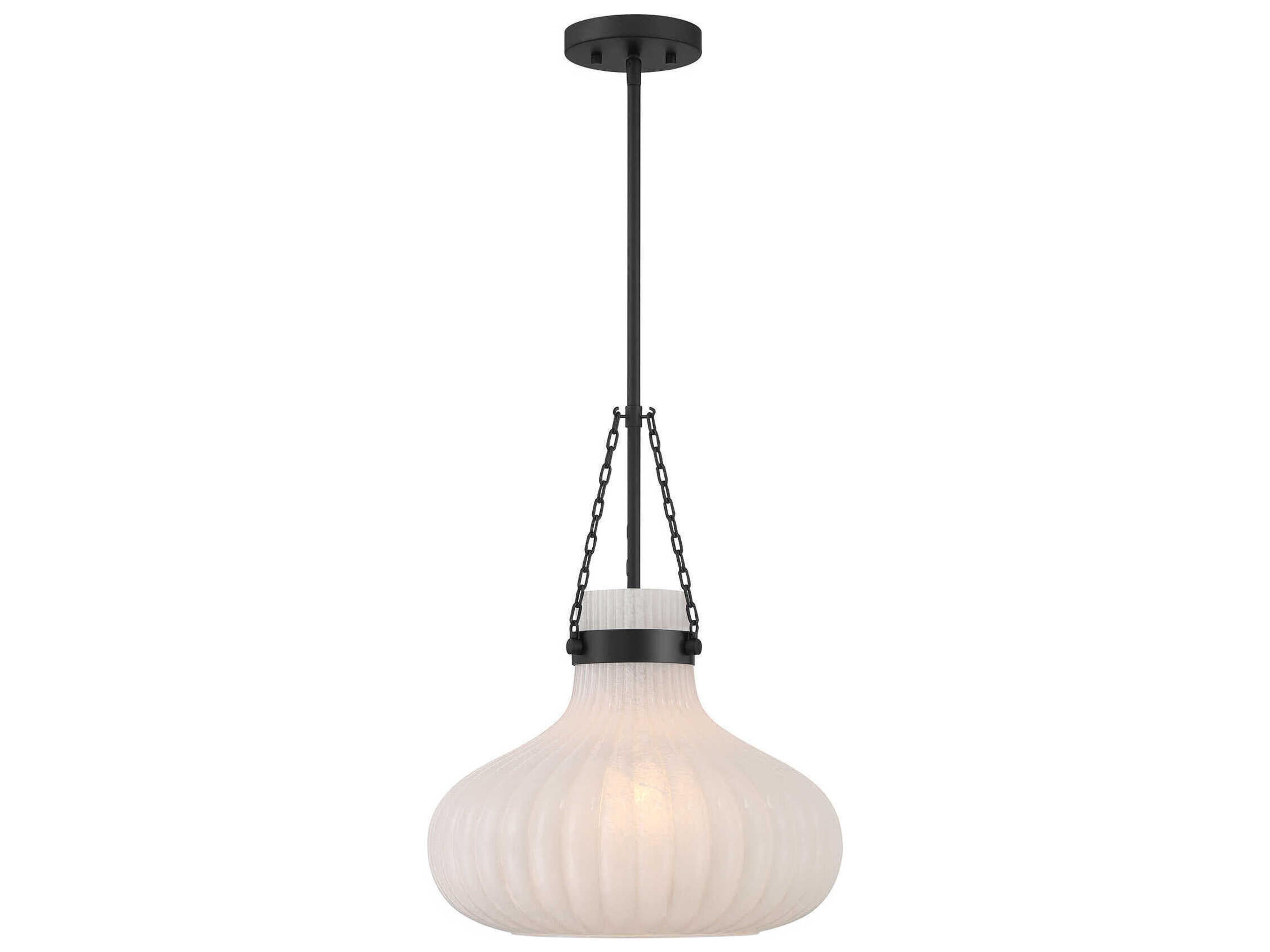 Savoy House Meridian 1-Light Matte Black Pendant
