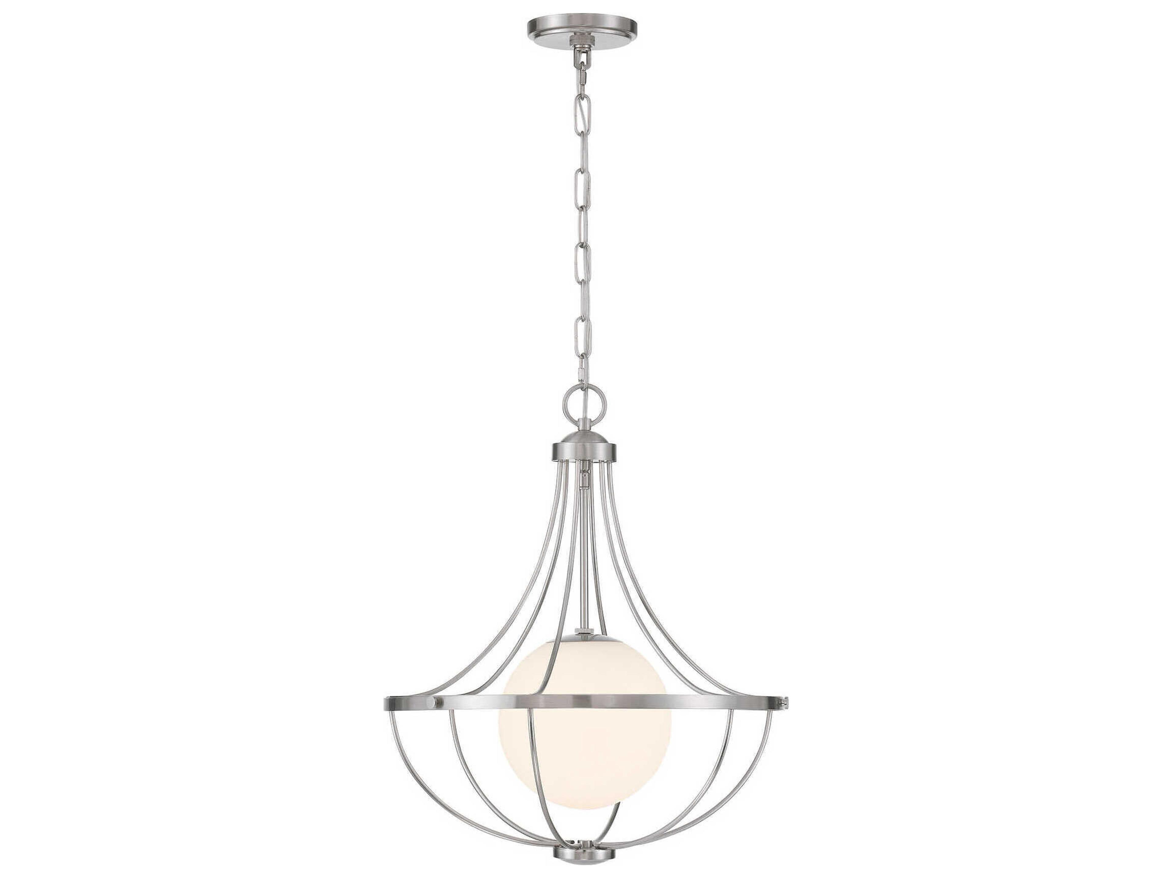 Savoy House Meridian 1-Light Brushed Nickel Pendant