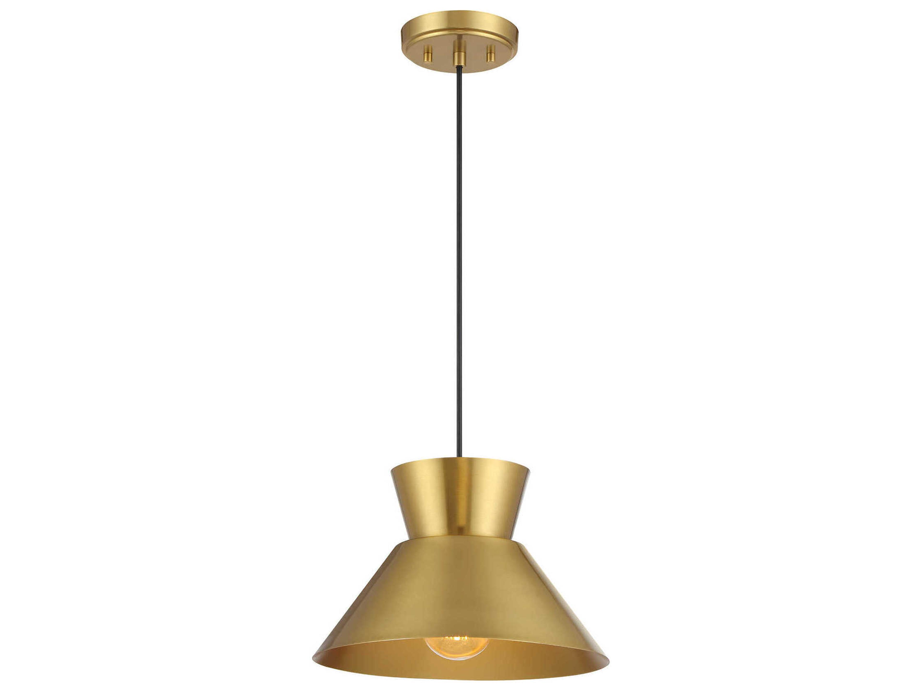 Savoy House Meridian 1-Light Natural Brass Mini Pendant