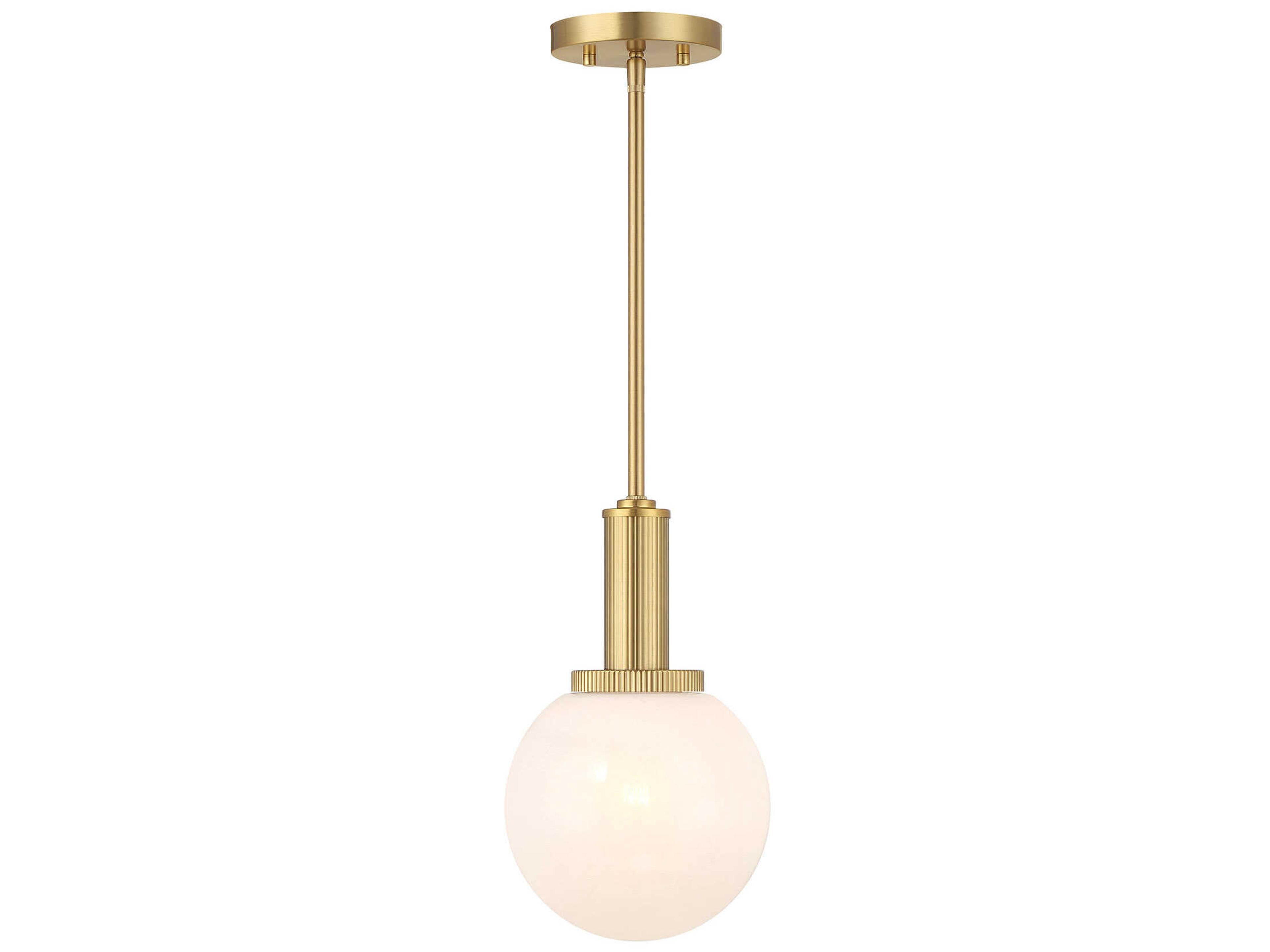 Savoy House Meridian 1-Light Natural Brass Globe Mini Pendant