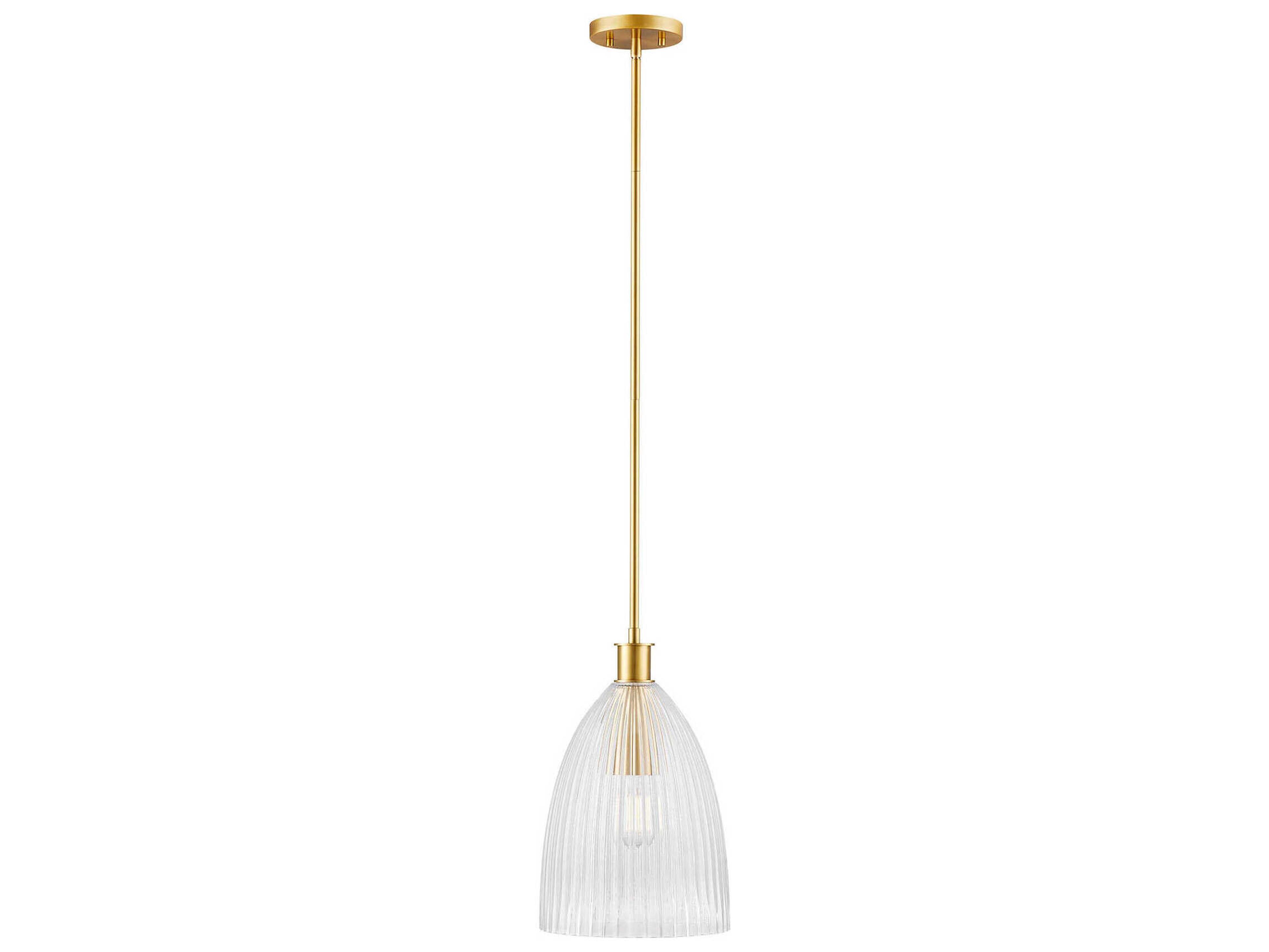 Savoy House Meridian 1-Light Natural Brass Mini Pendant