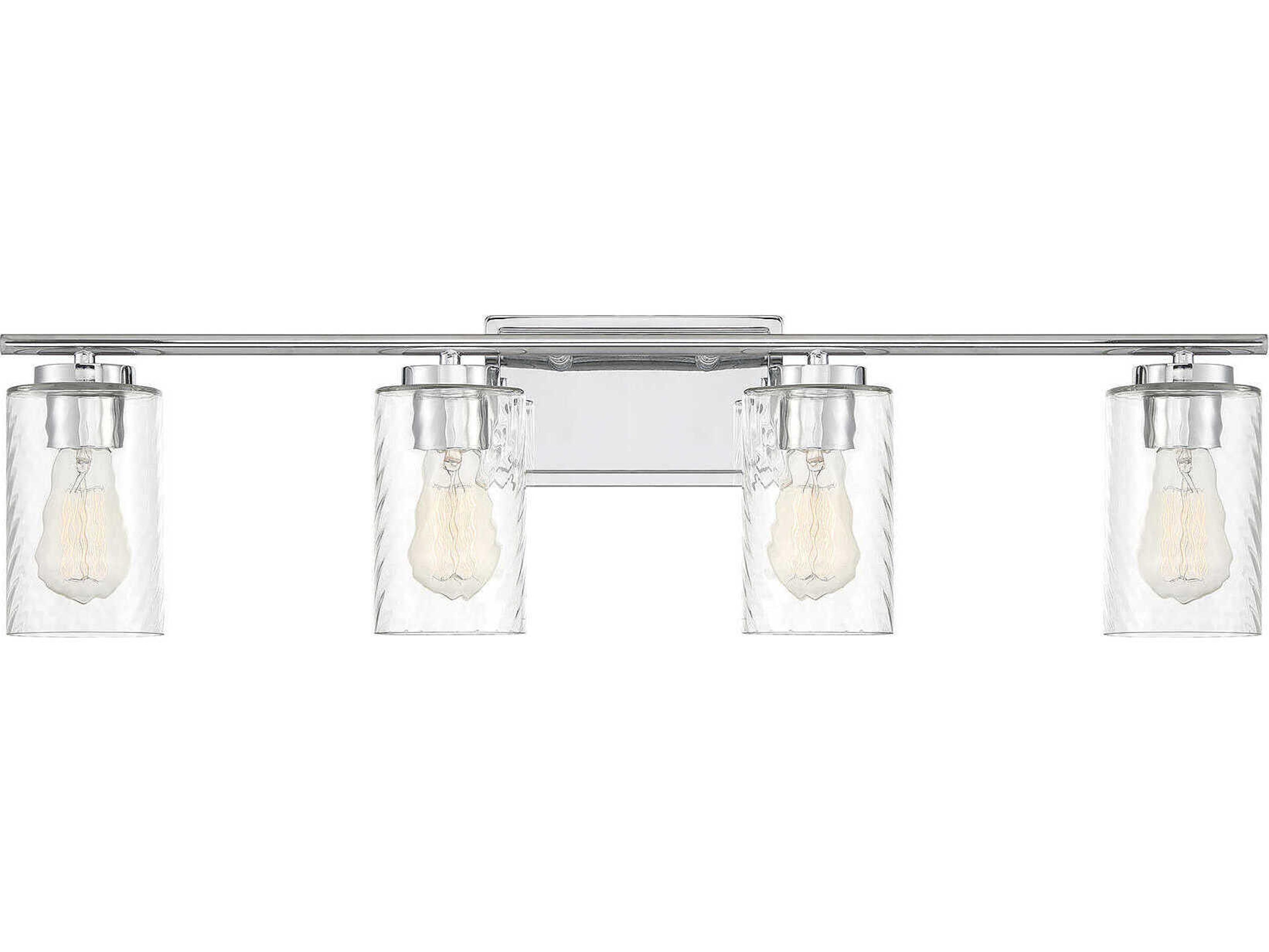 Savoy House Meridian 4-Light Chrome Glass Vanity Light
