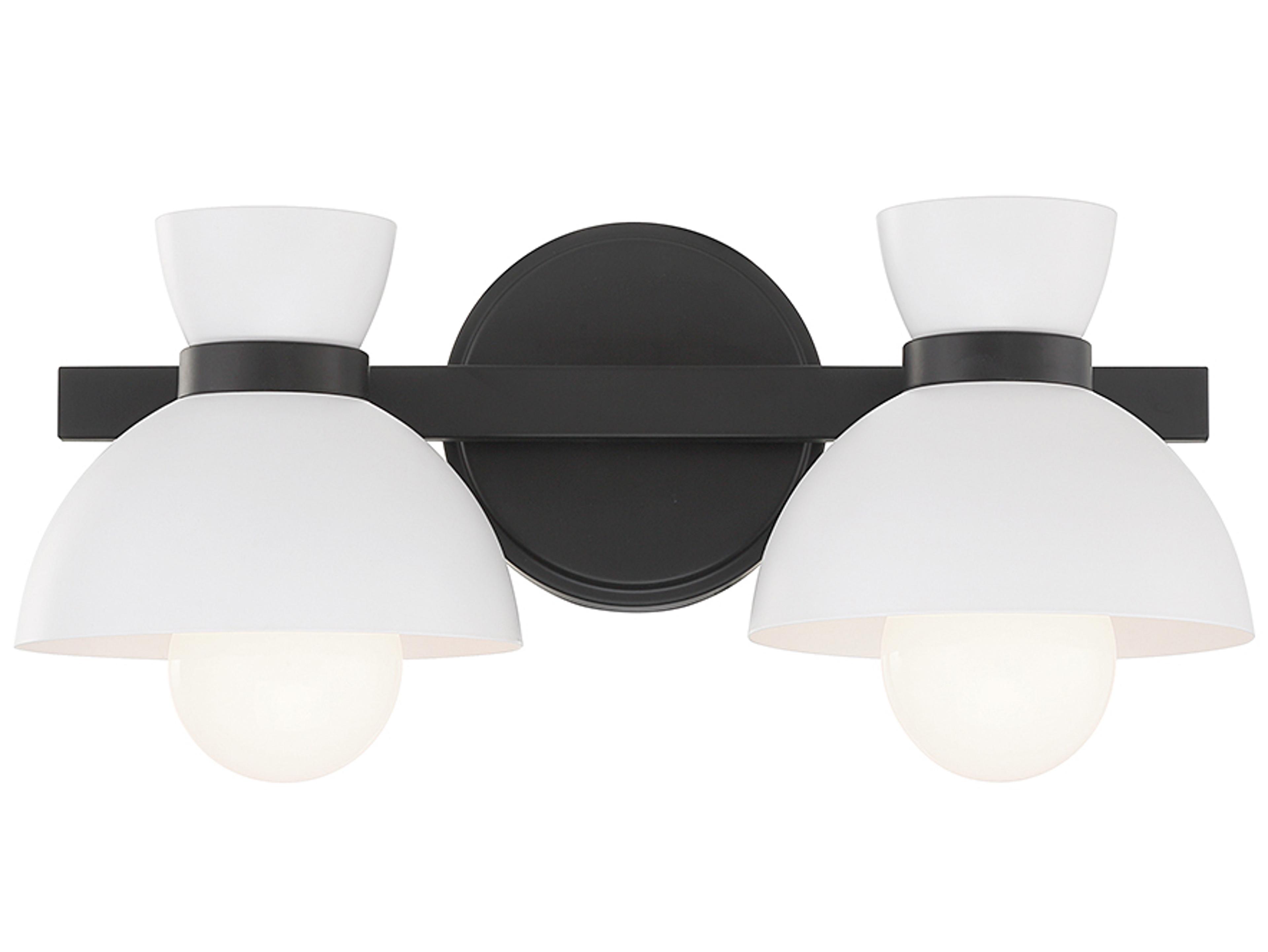 Savoy House Meridian 2-Light Matte Black Vanity Light