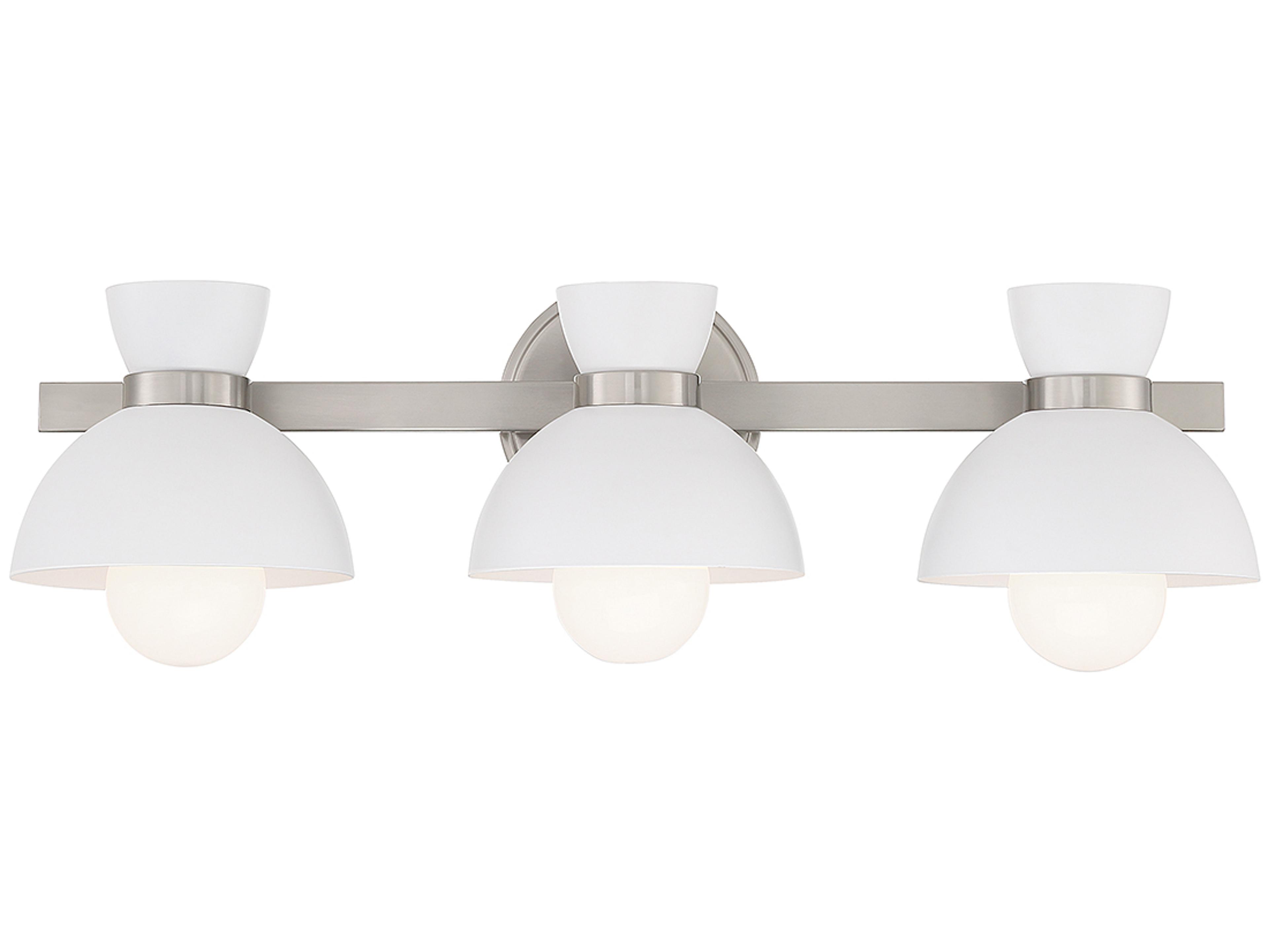Savoy House Meridian 3-Light Brushed Nickel Vanity Light