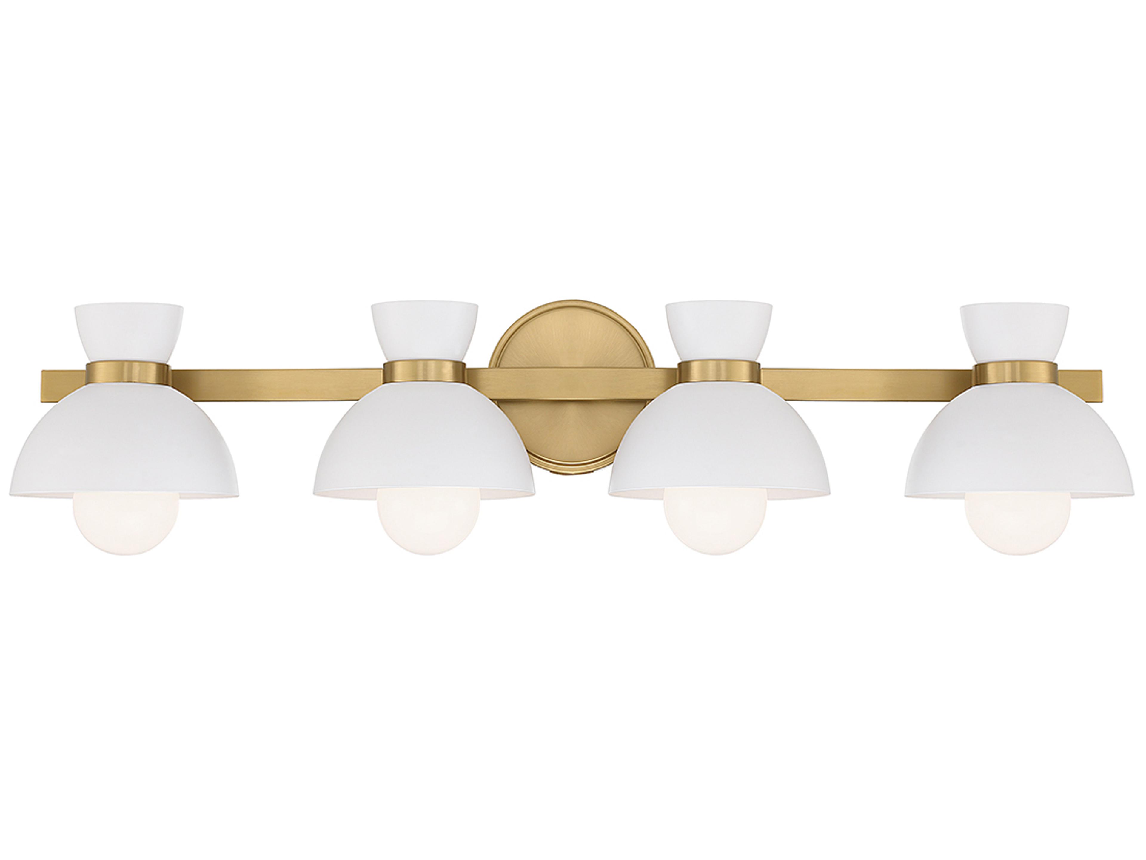 Savoy House Meridian 4-Light Natural Brass Vanity Light