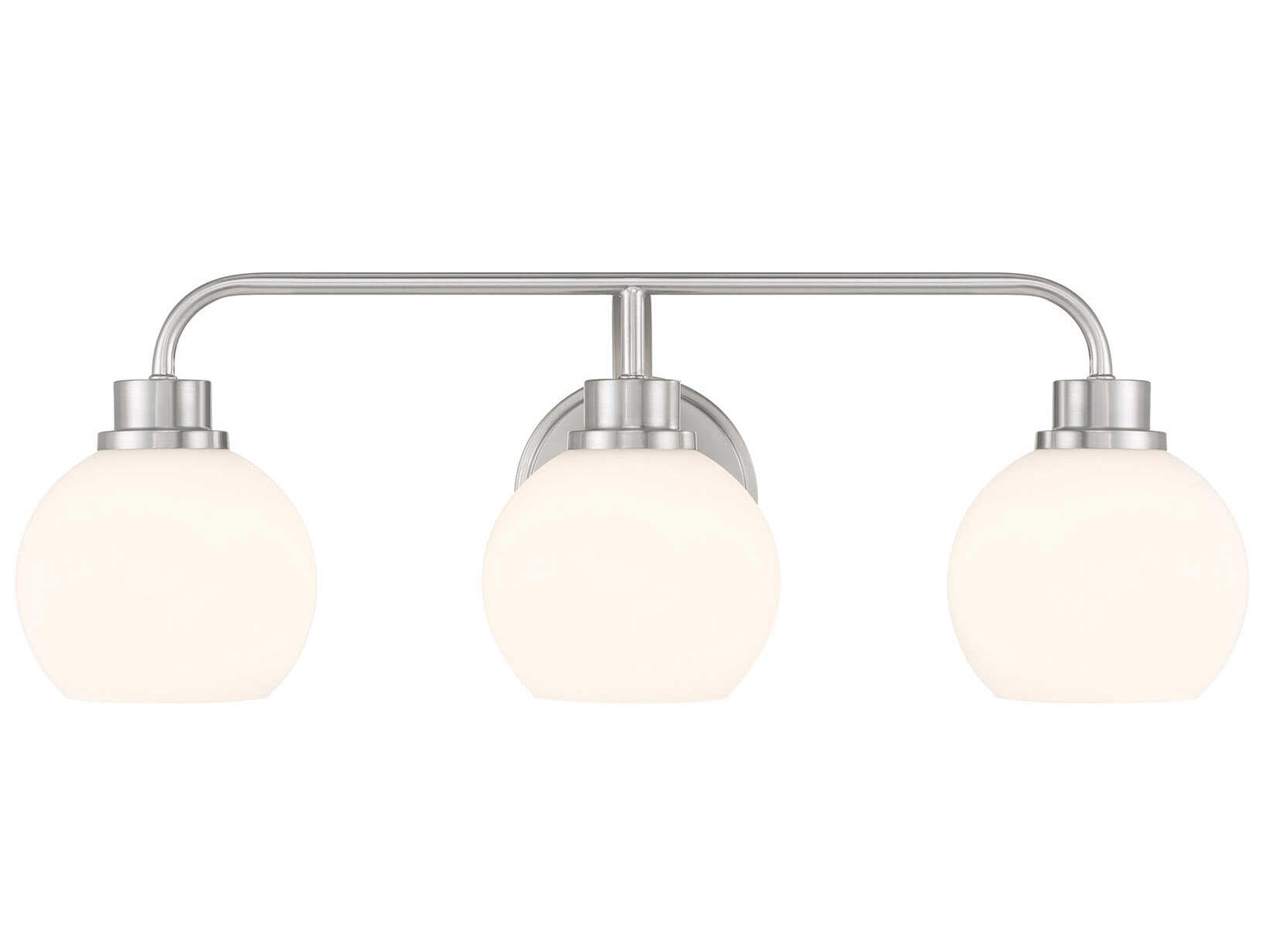 Savoy House Meridian 3-Light Brushed Nickel Vanity Light