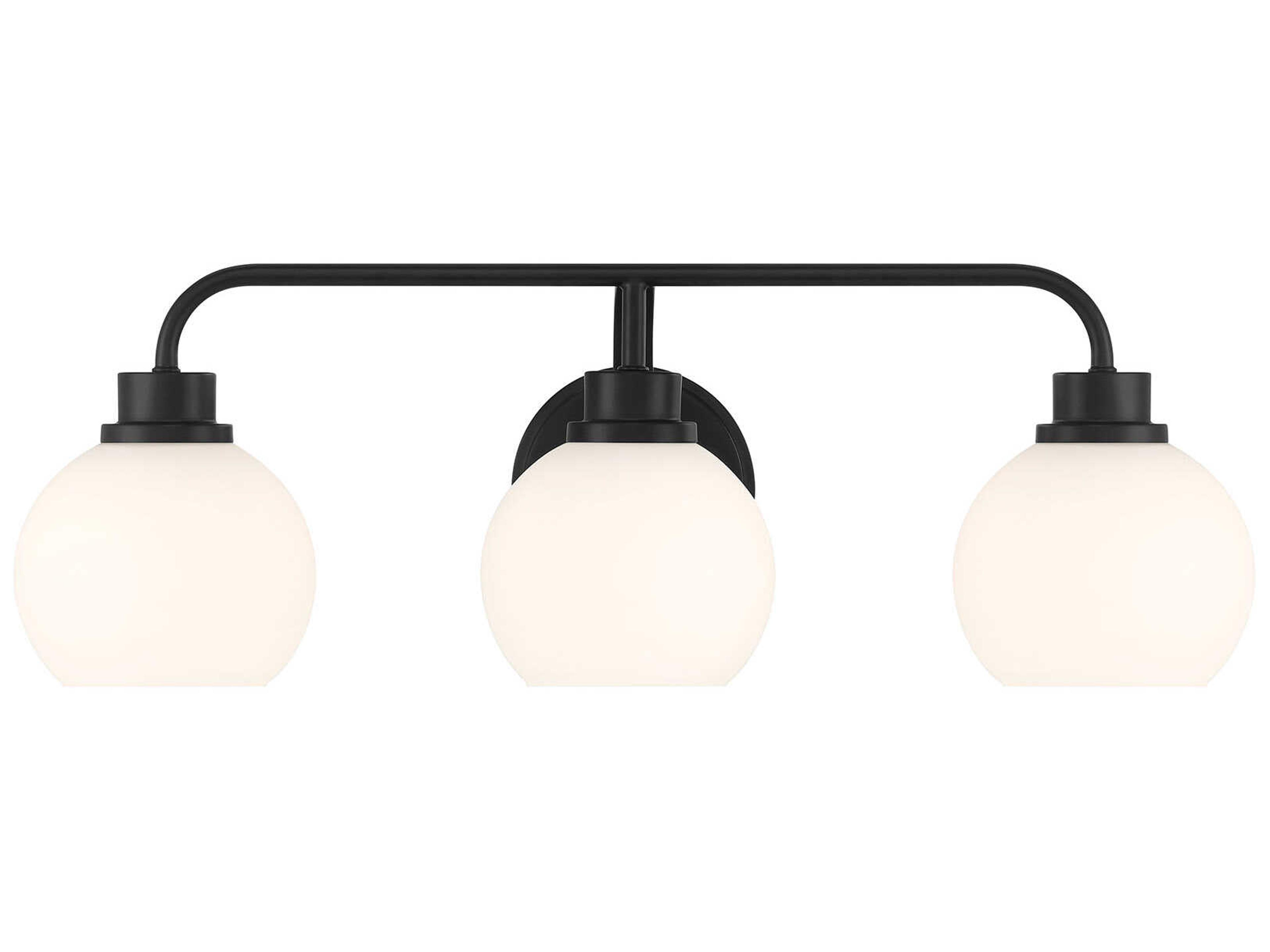 Savoy House Meridian 3-Light Matte Black Vanity Light