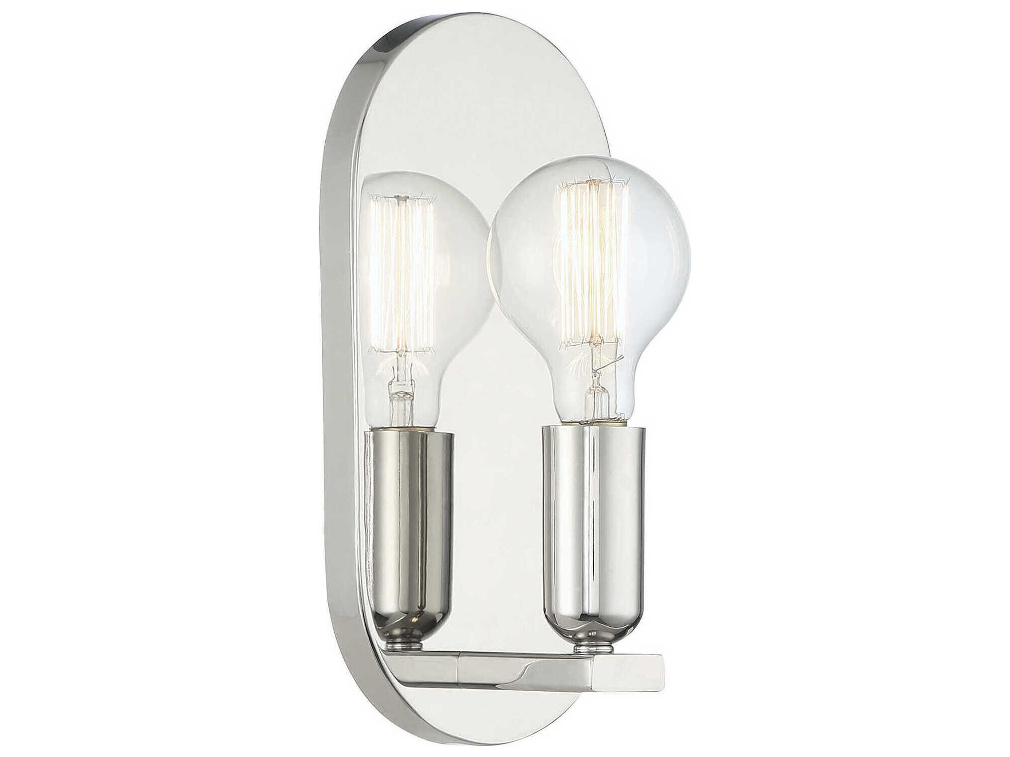 Savoy House Meridian 1-Light Polished Nickel Wall Sconce
