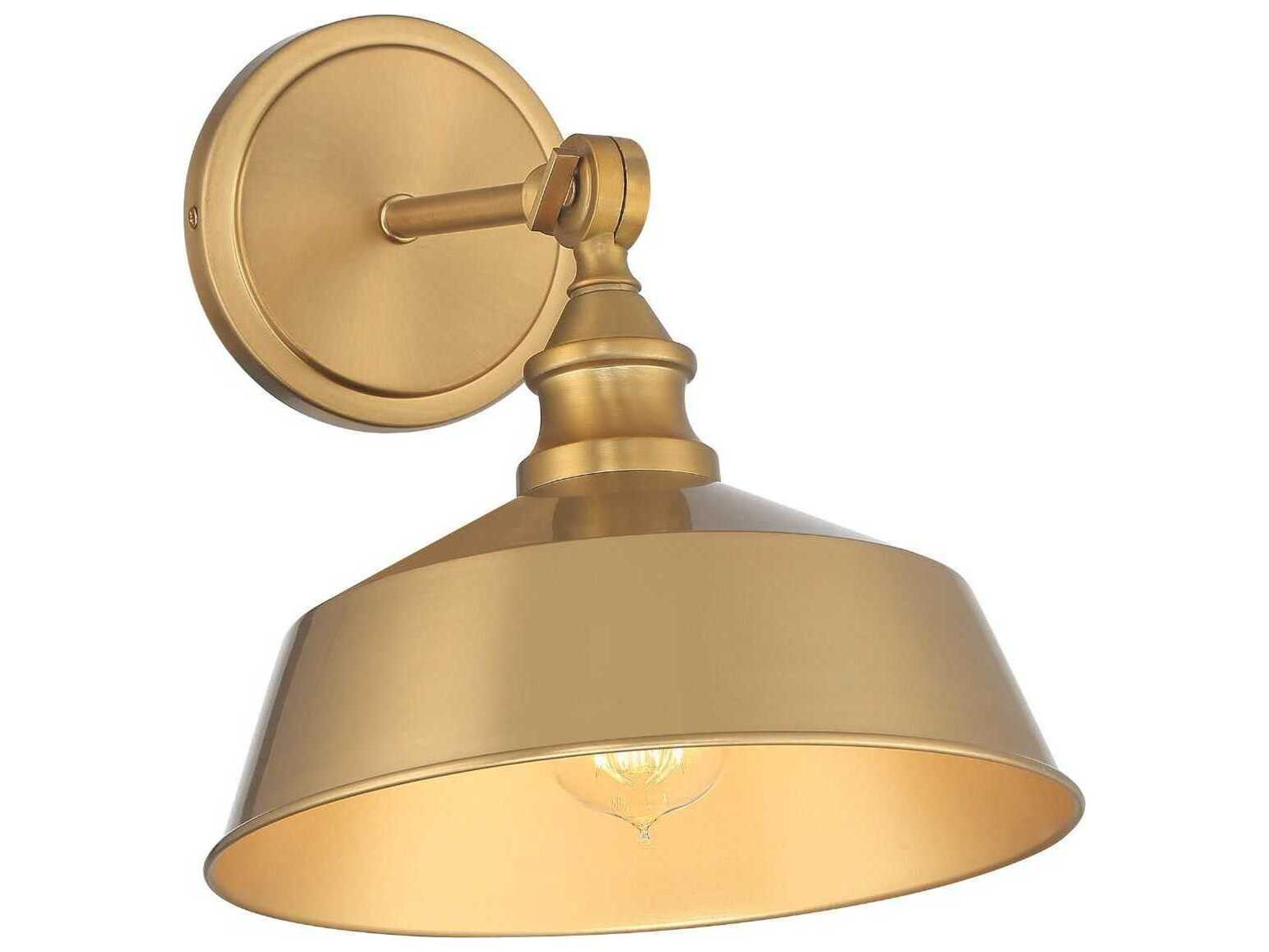 Savoy House Meridian 1-Light Natural Brass Wall Sconce