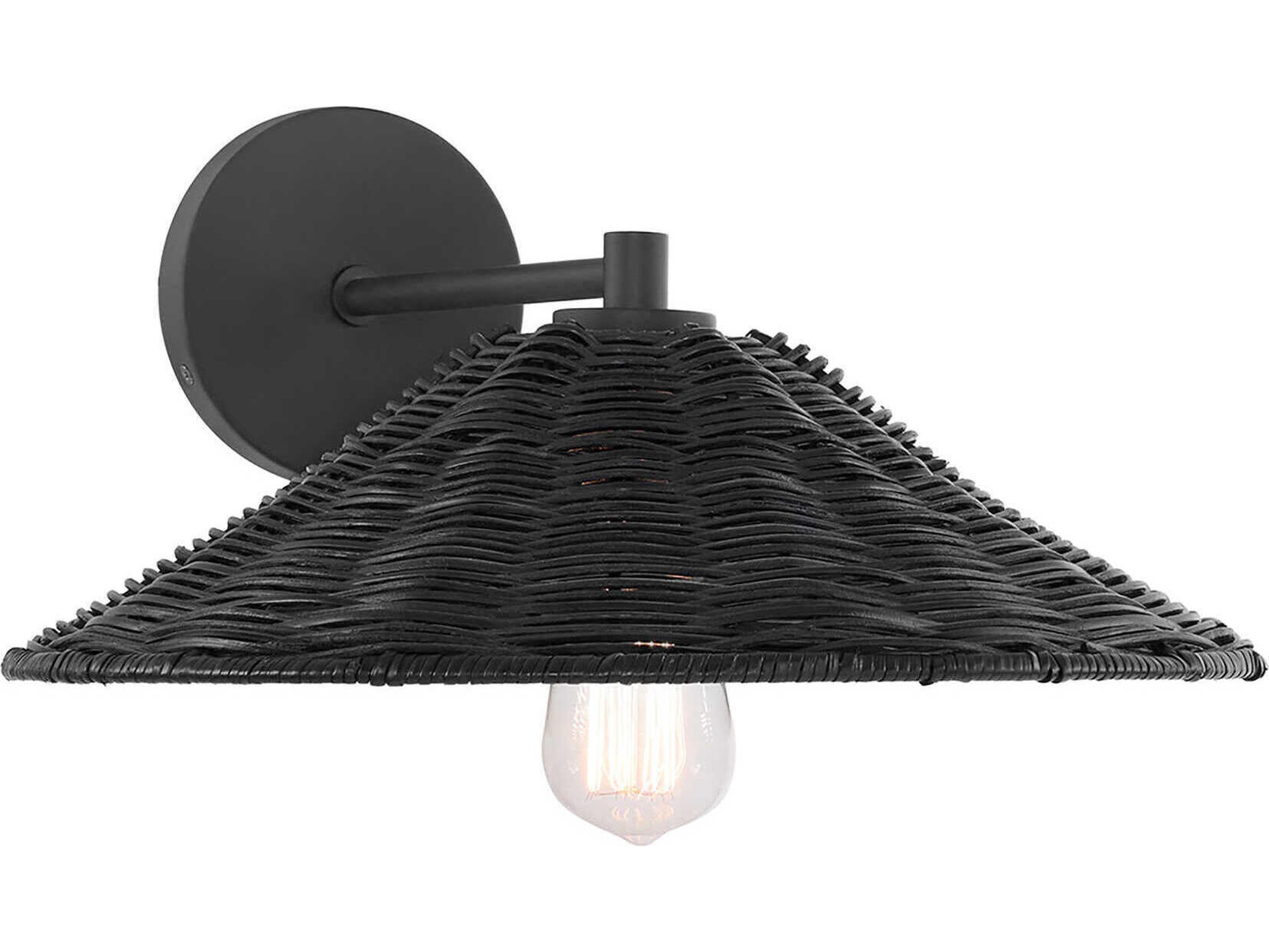 Savoy House Meridian 1-Light Matte Black Wall Sconce