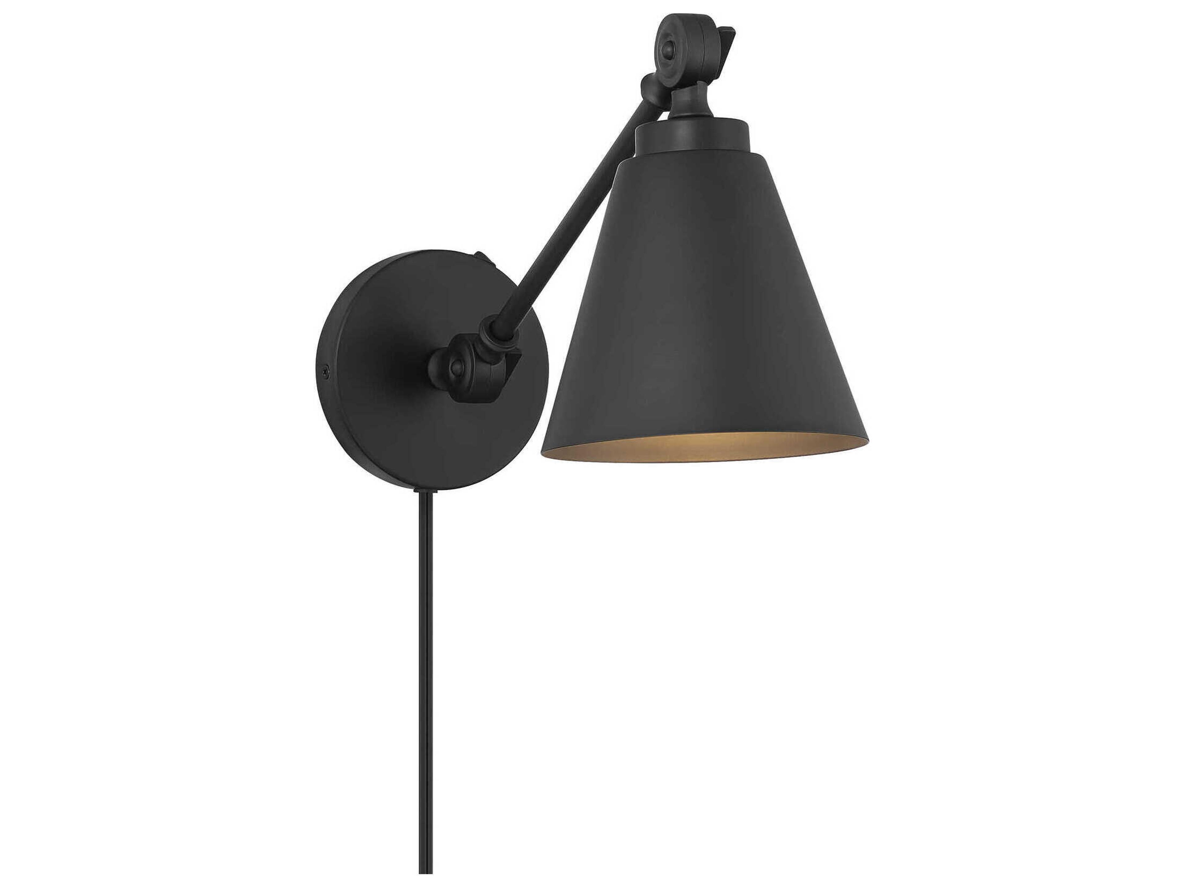 Savoy House Meridian 2-Light Matte Black Swing Wall Sconce