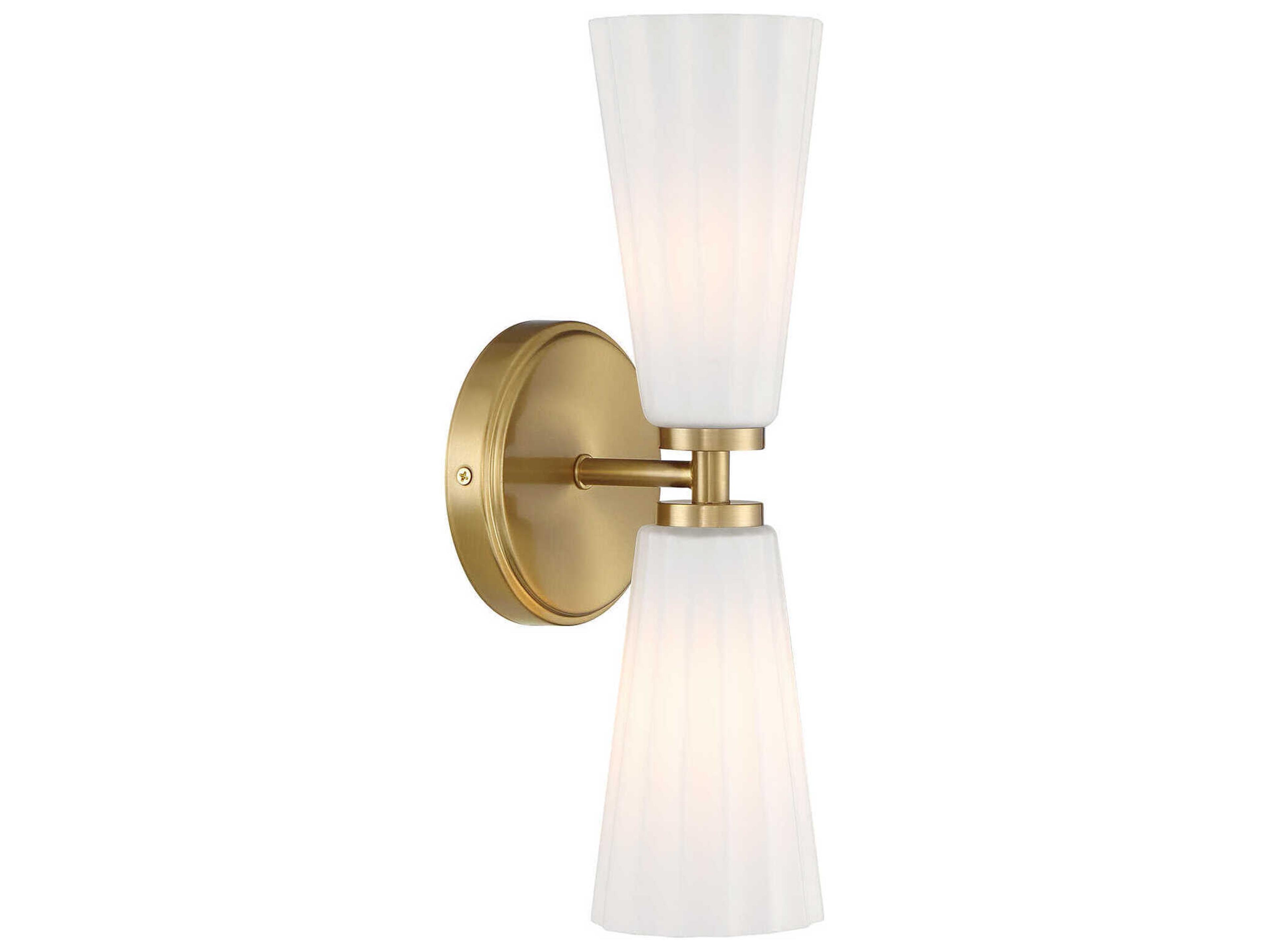 Savoy House Meridian 2-Light Natural Brass Wall Sconce