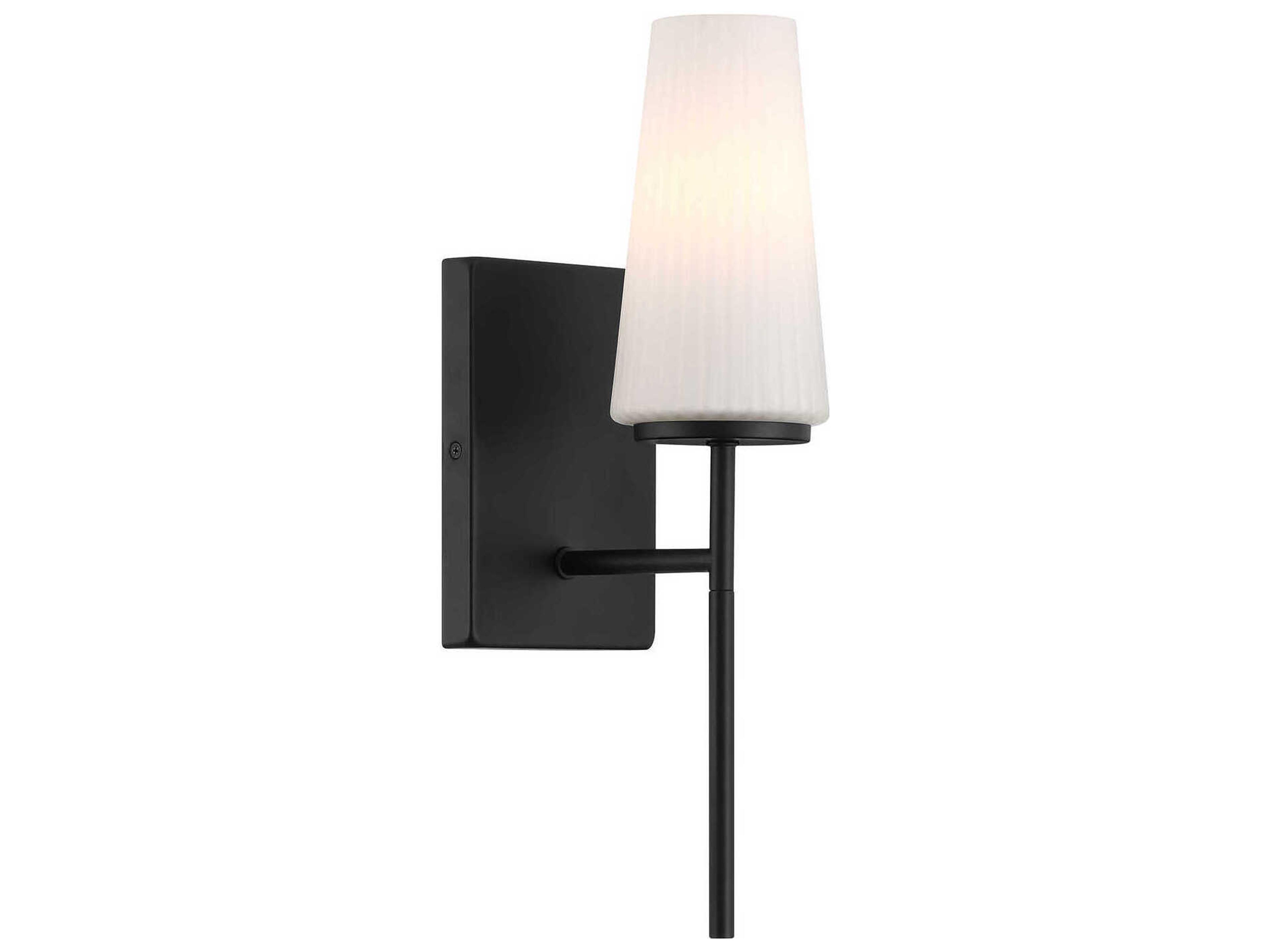 Savoy House Meridian 1-Light Matte Black Wall Sconce