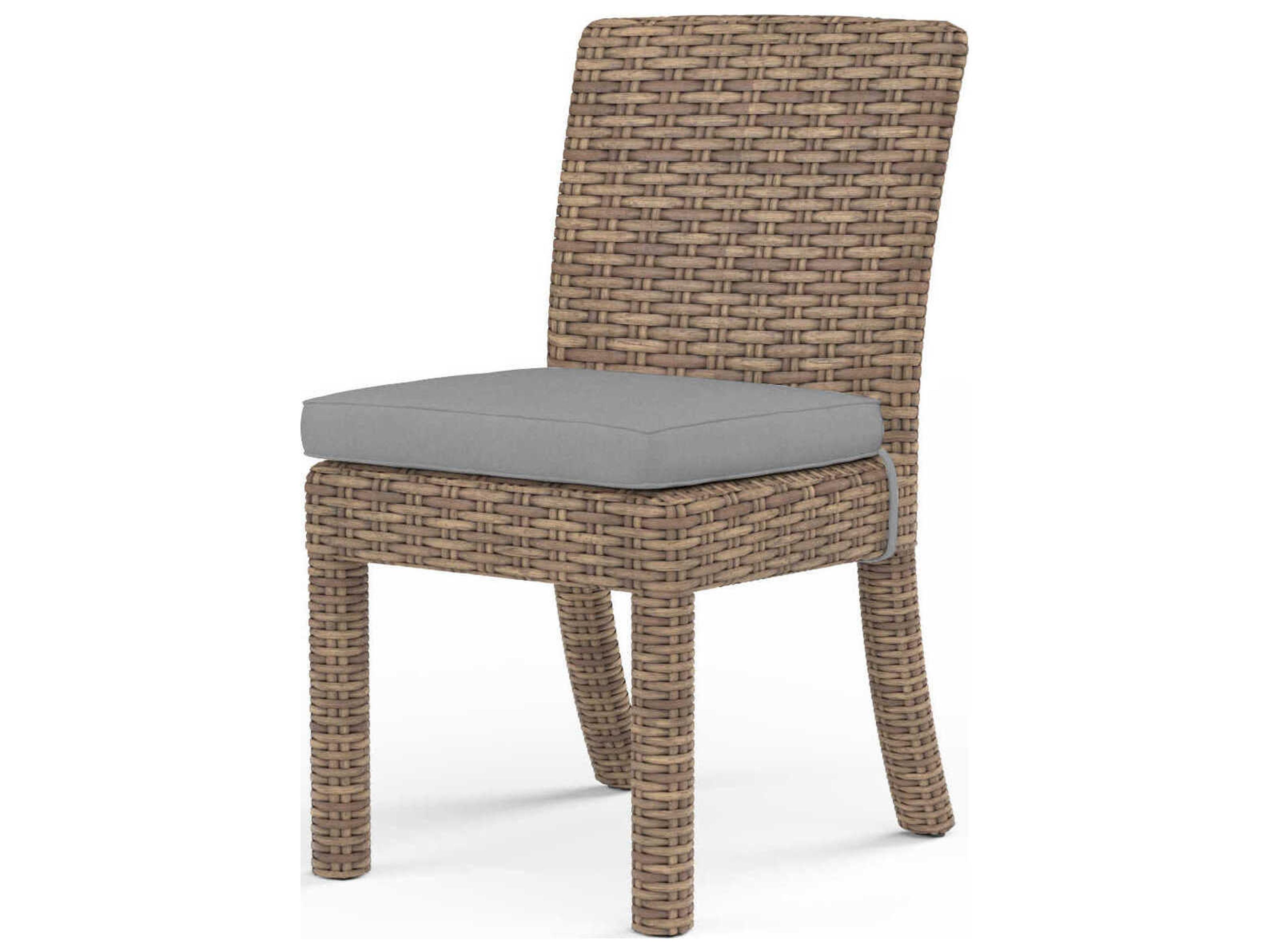 Sunset West Havana Tobacco Wicker Cushion Dining Chair