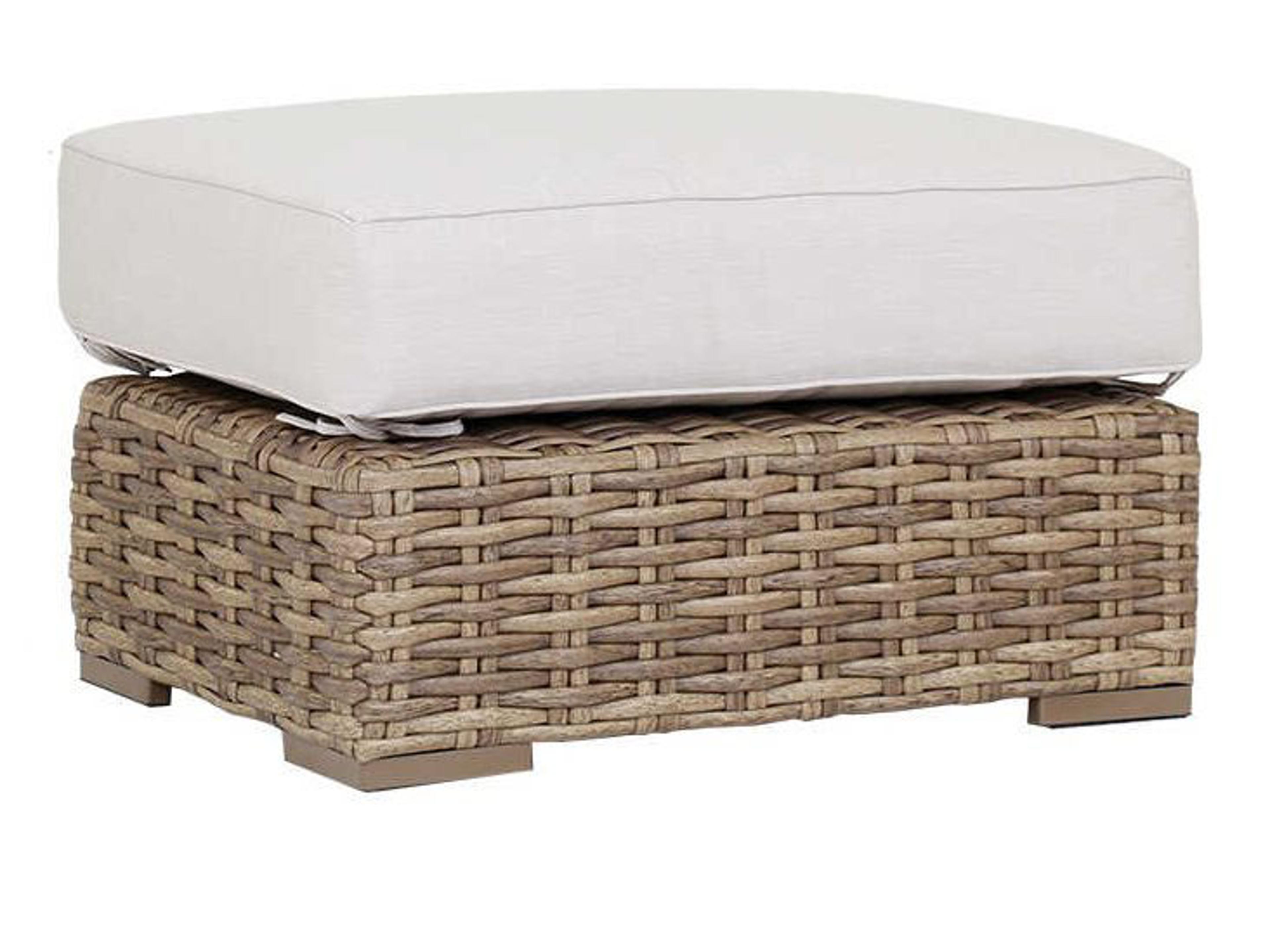 Sunset West Havana Wicker Patio Ottoman