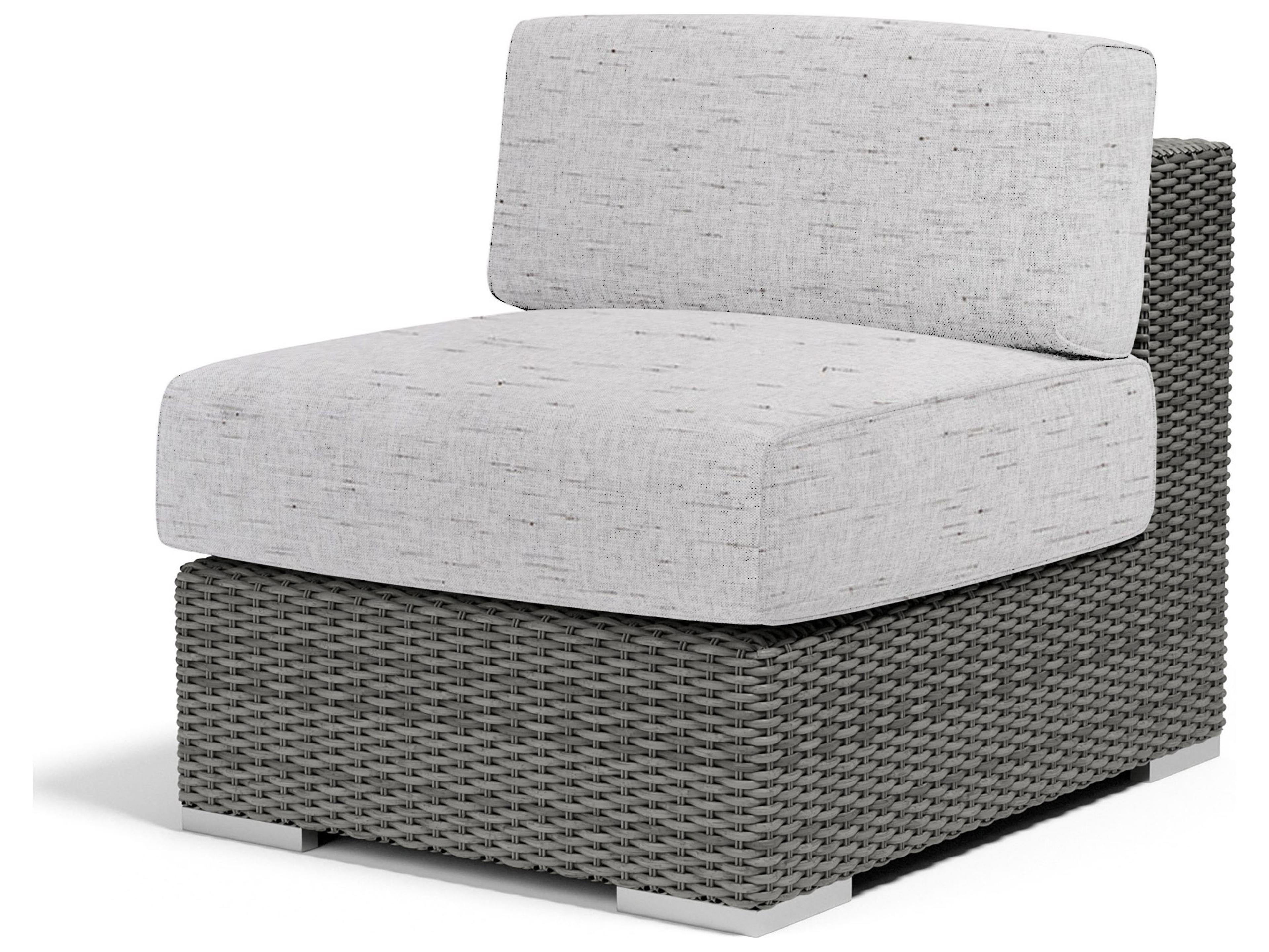 Emerald II Wicker Armless Modular Chair