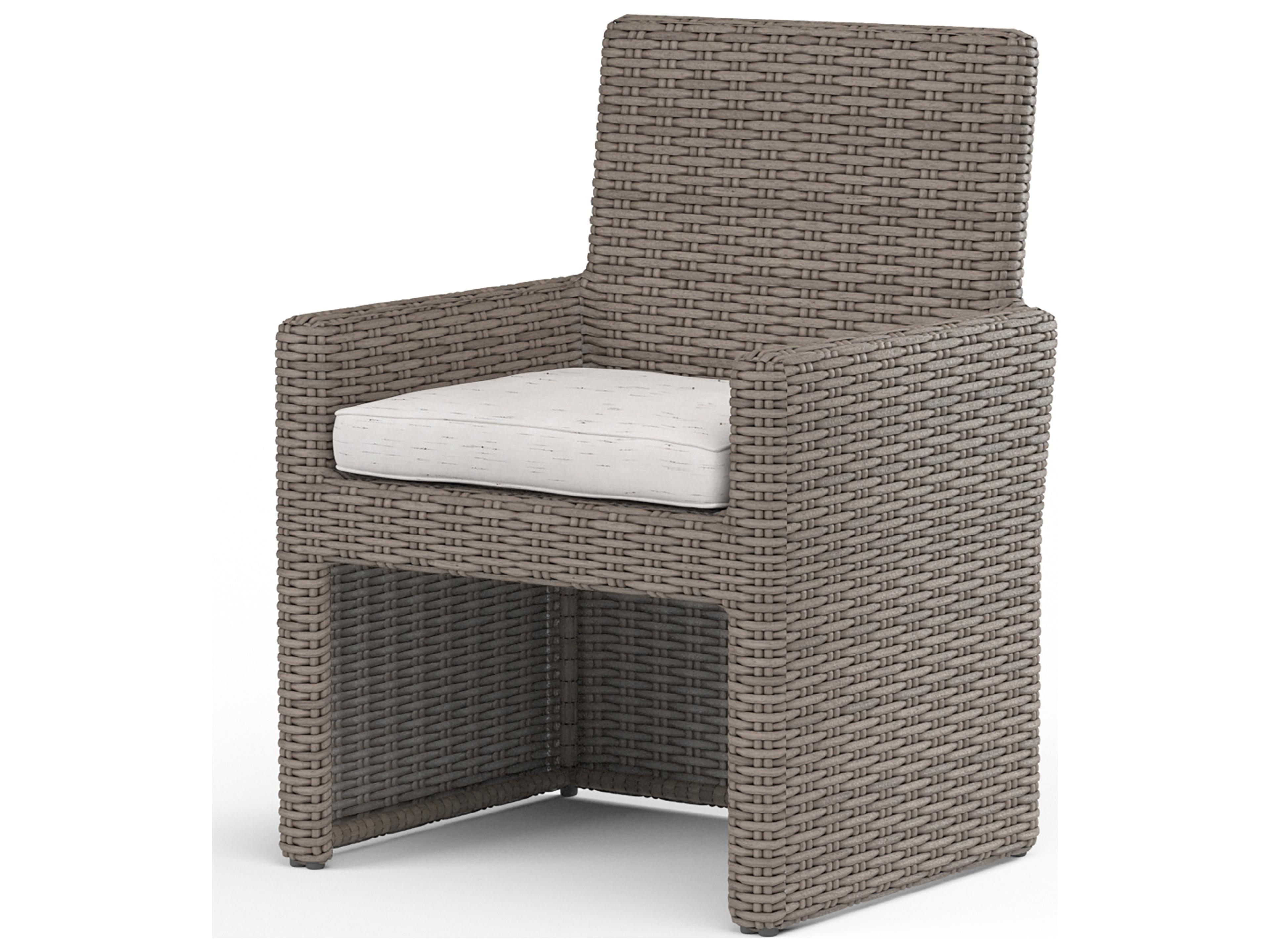 Sunset West Coronado Wicker Outdoor Patio Dining Arm Chair