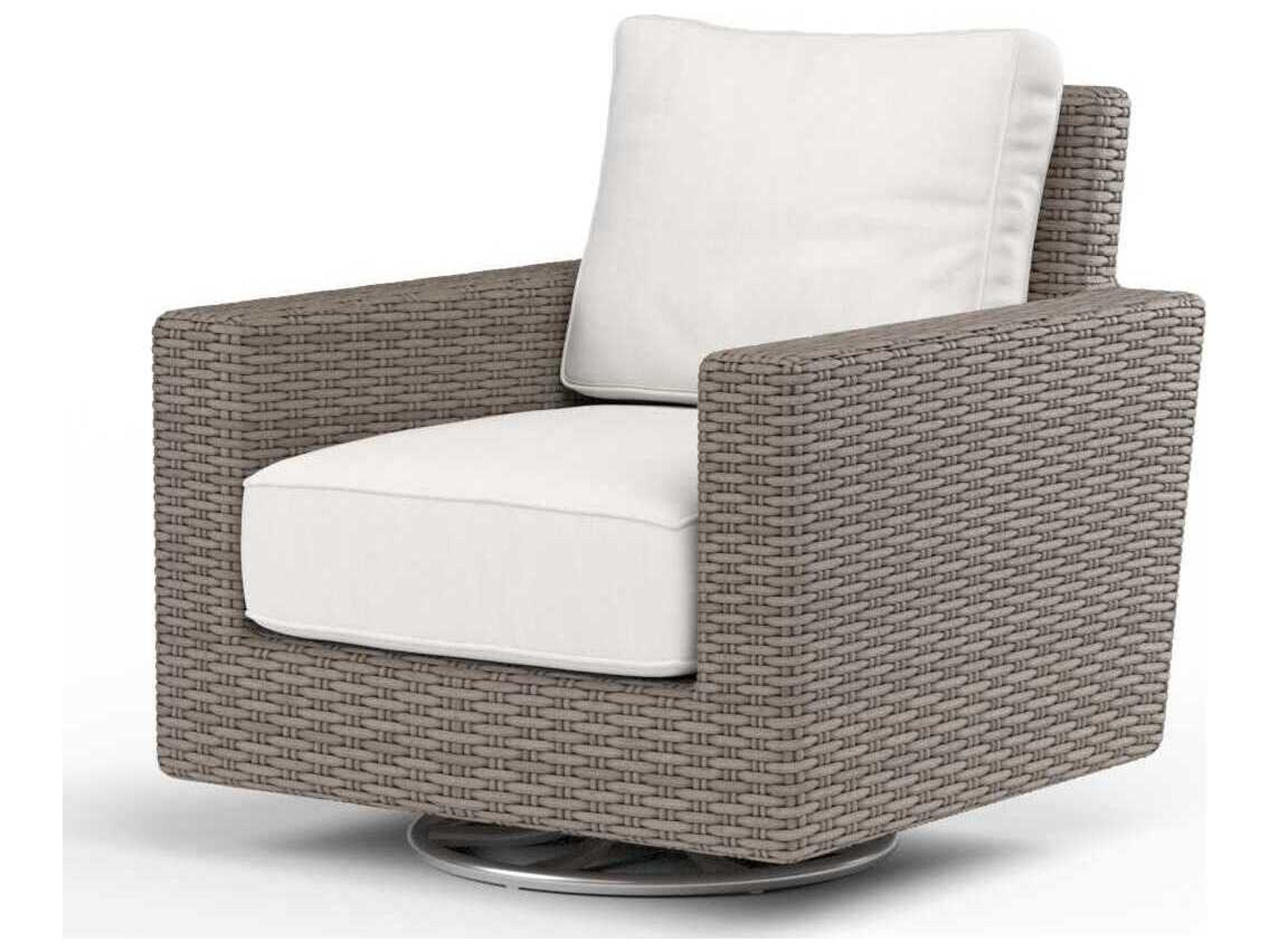 Sunset West Coronado Light Wood Wicker Cushion Lounge Chair
