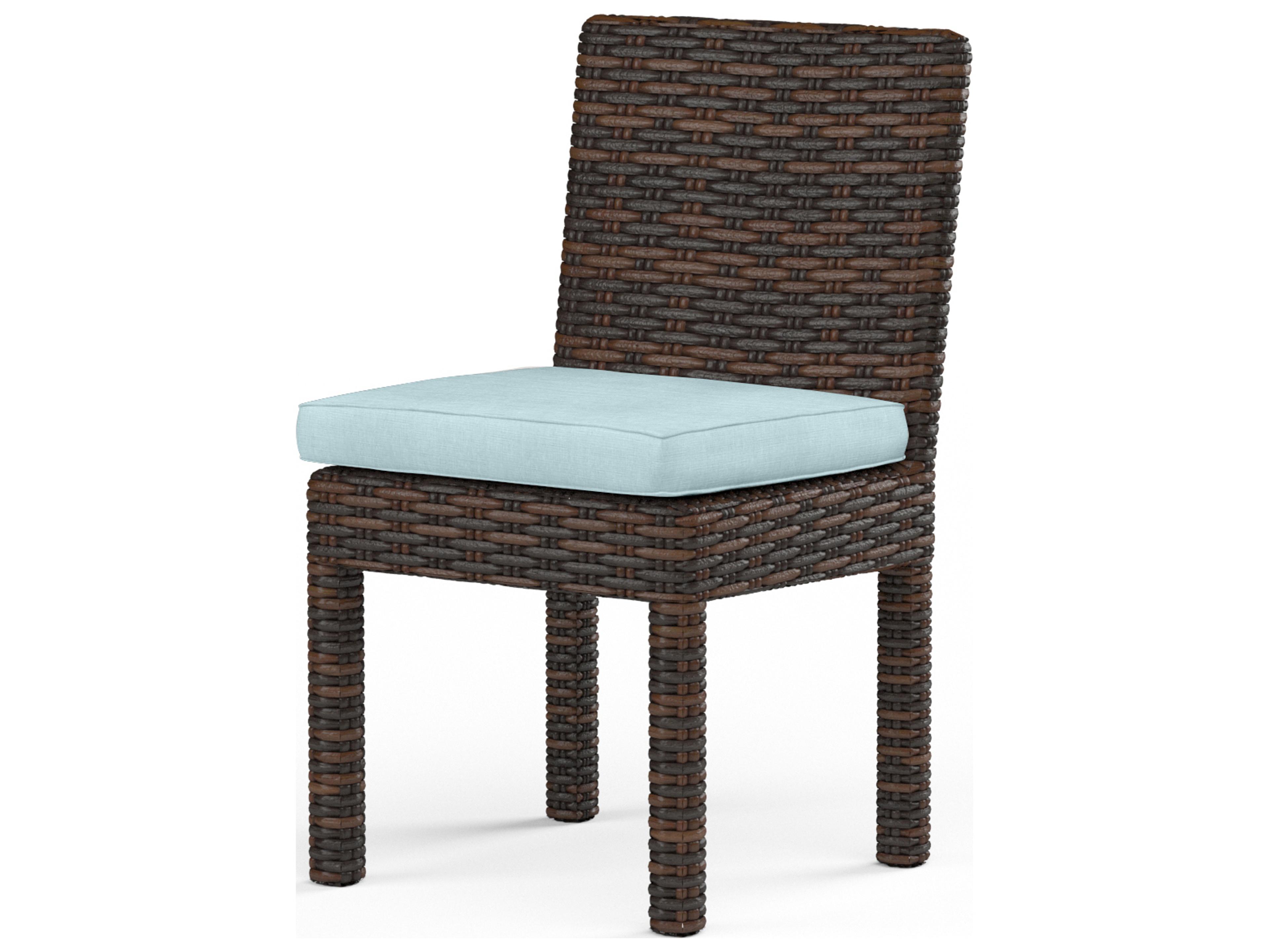 Sunset West Montecito Wicker Armless Outdoor Dining Chair
