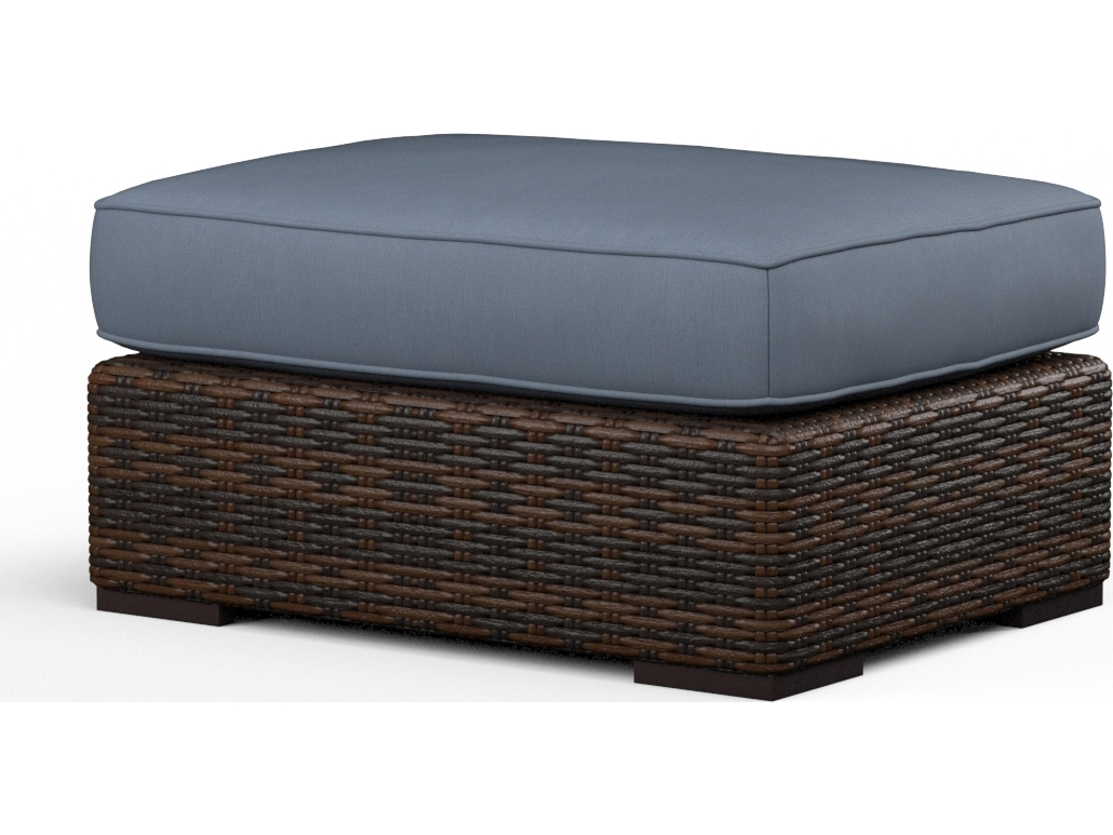 Sunset West Montecito Wicker Rectangular Outdoor Patio Ottoman