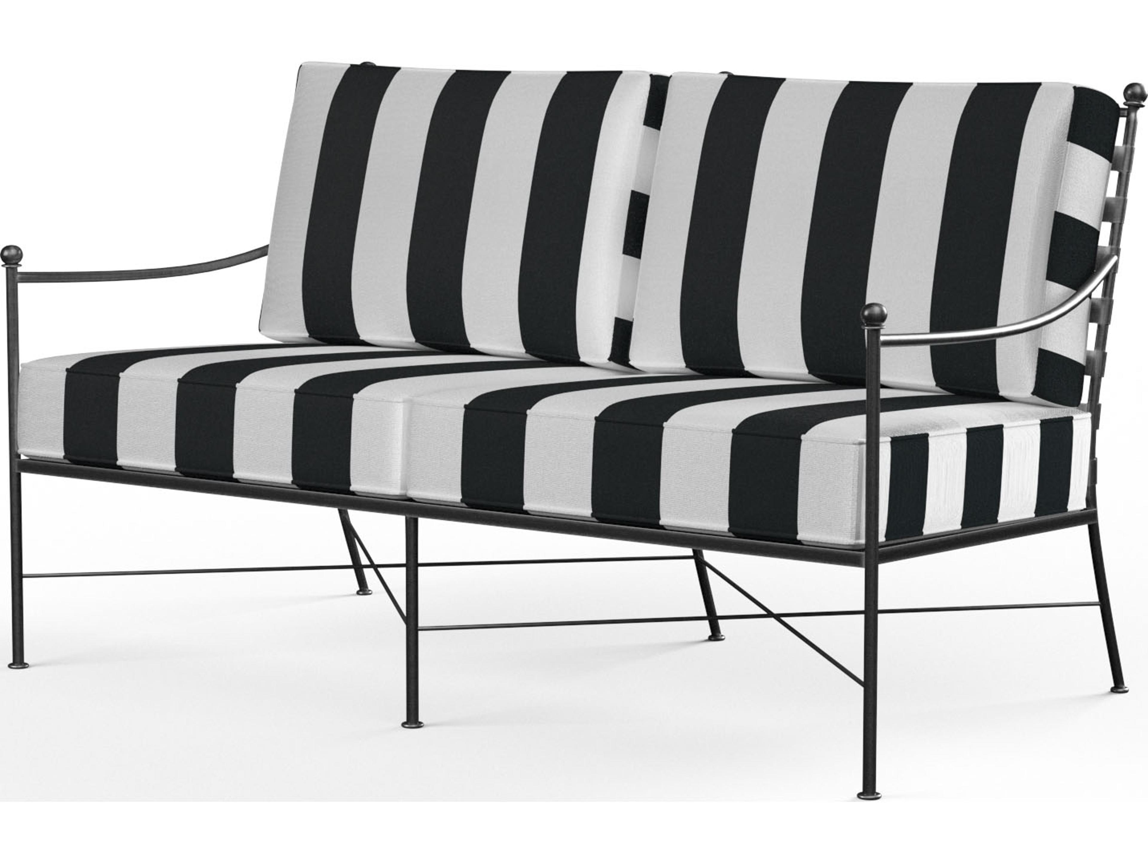 Provence Wrought Iron Outdoor Patio Loveseat