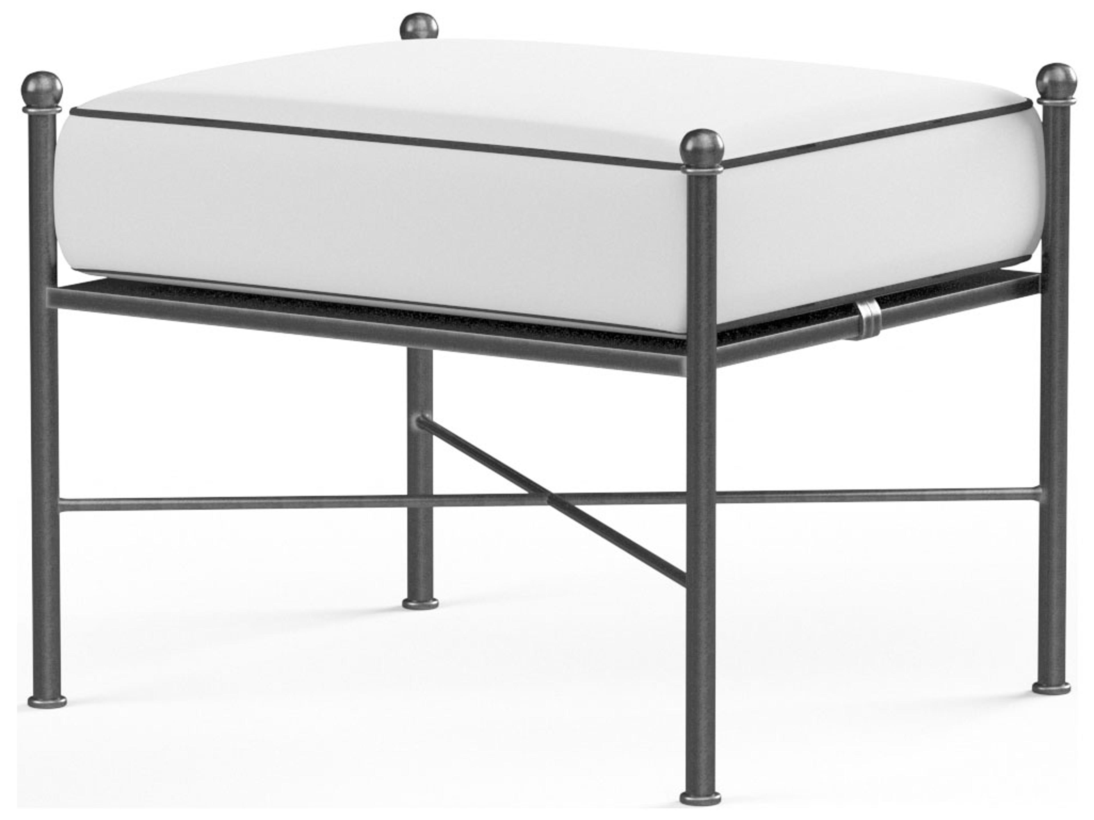 Provence Wrought Iron Patio Ottoman