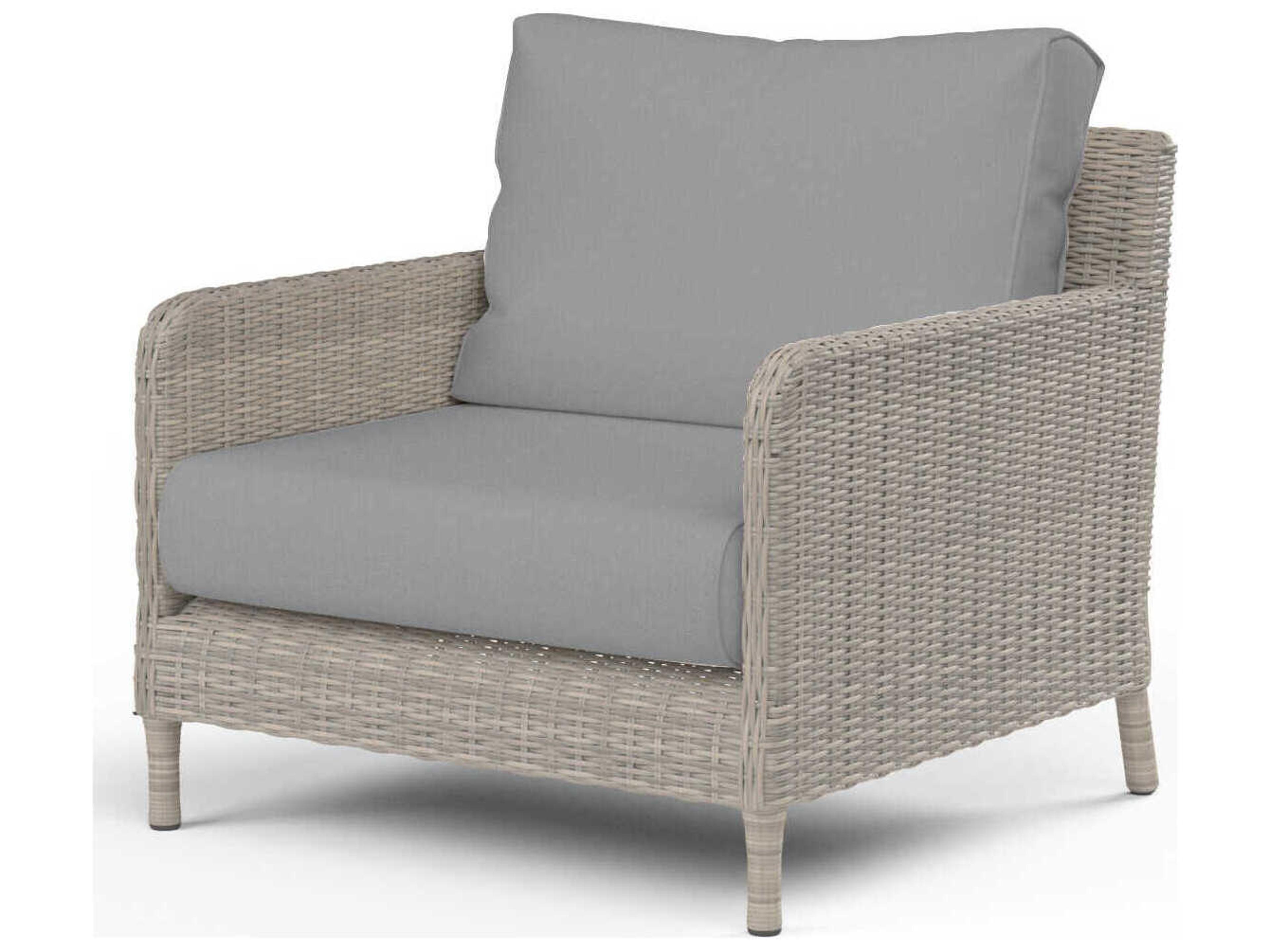 Sunset West Manhattan Gray Wicker Cushion Lounge Chair