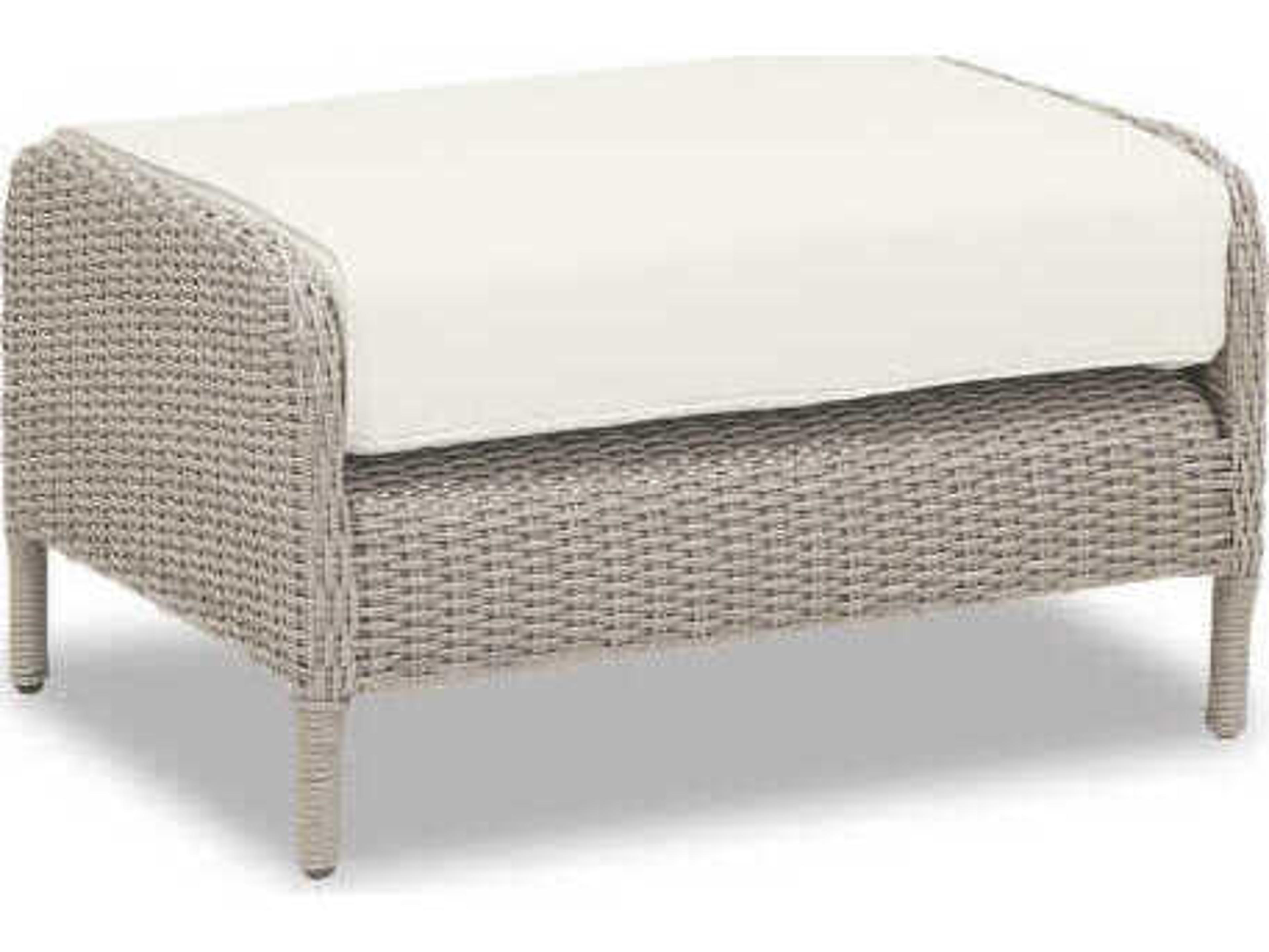 Sunset West Manhattan Grays Wicker Cushion Ottoman