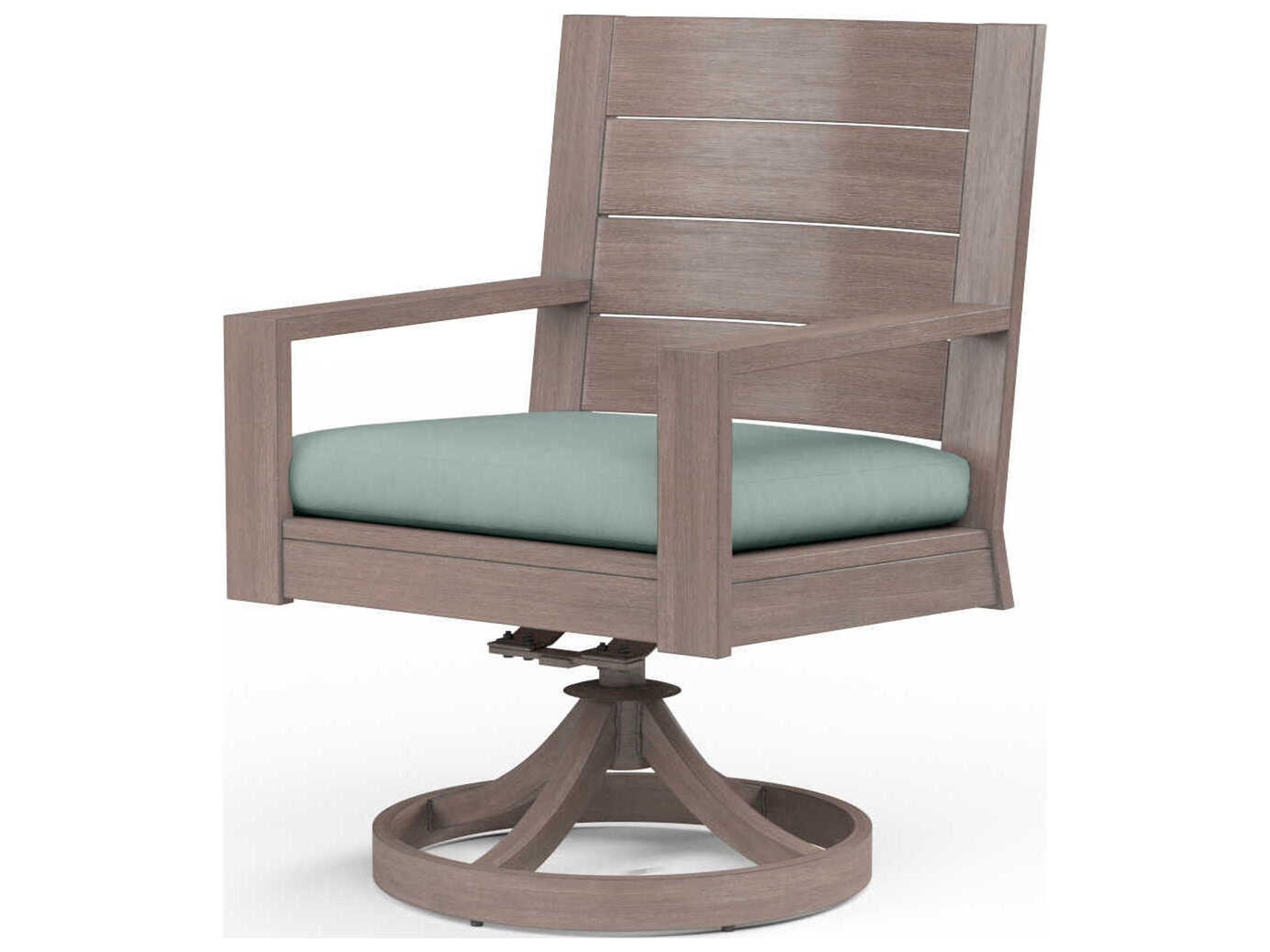 Sunset West Laguna Driftwood Aluminum Cushion Dining Chair