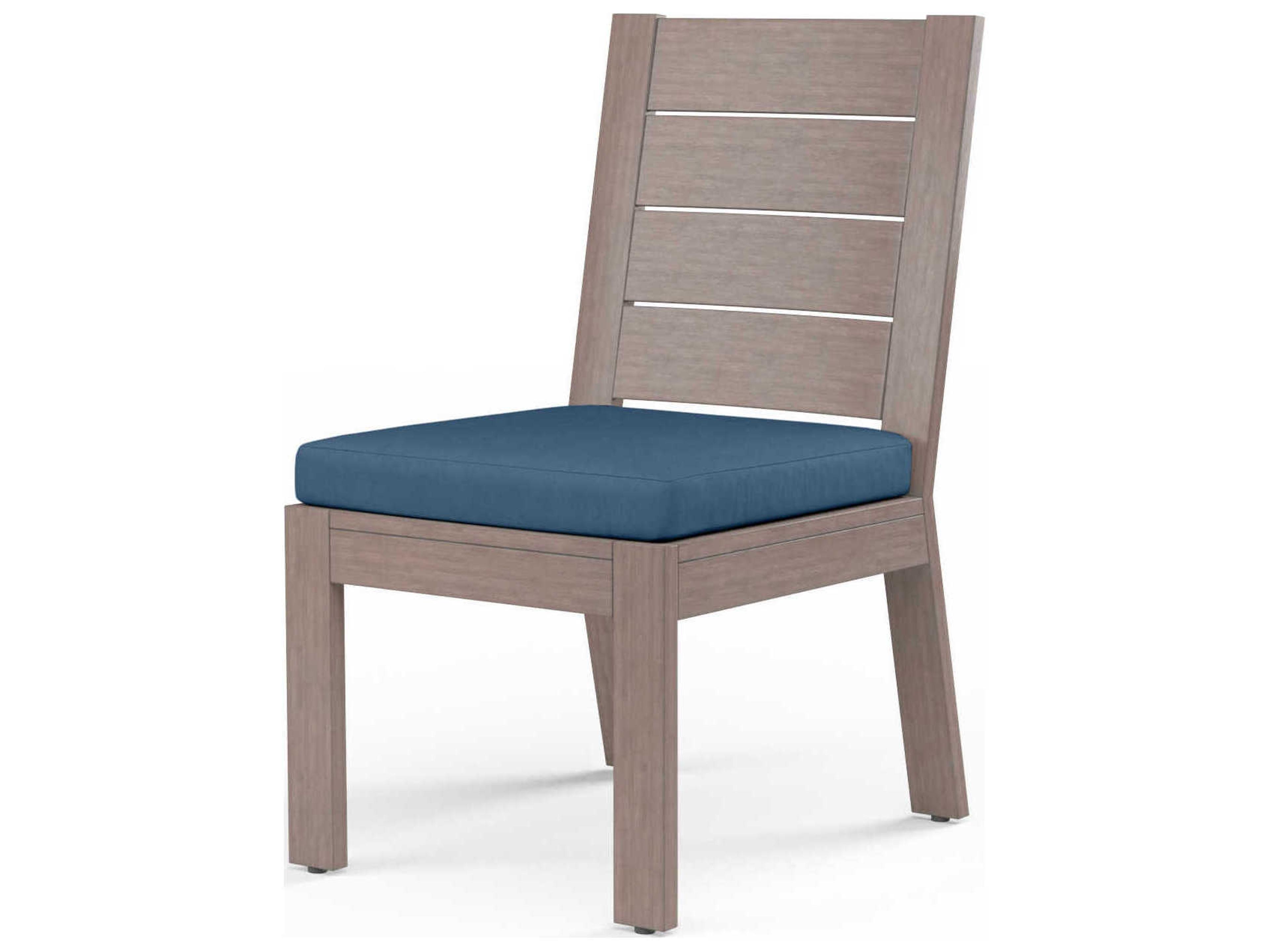 Sunset West Laguna Driftwood Aluminum Cushion Dining Chair