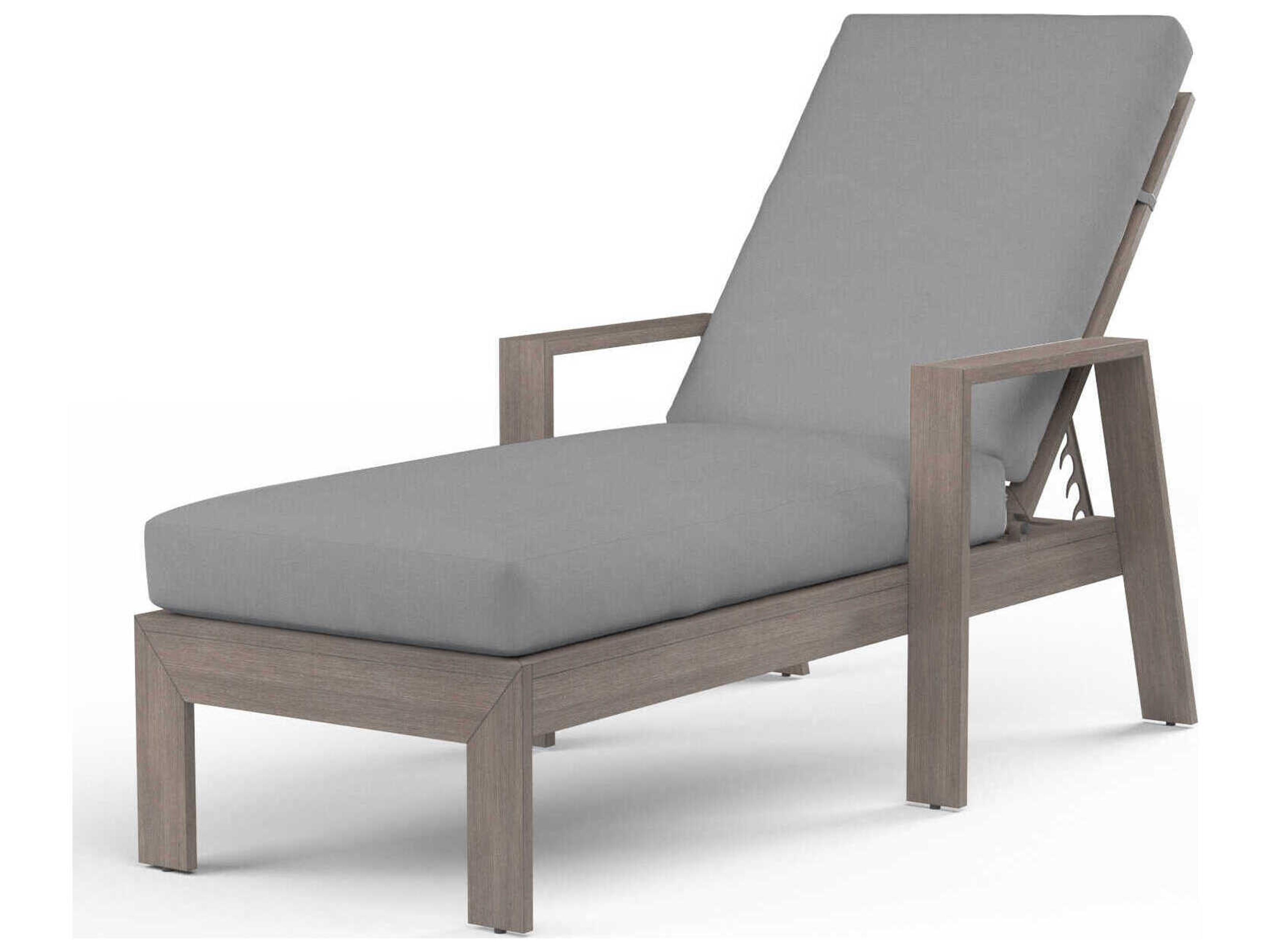 Sunset West Laguna Driftwood Aluminum Cushion Chaise Lounge