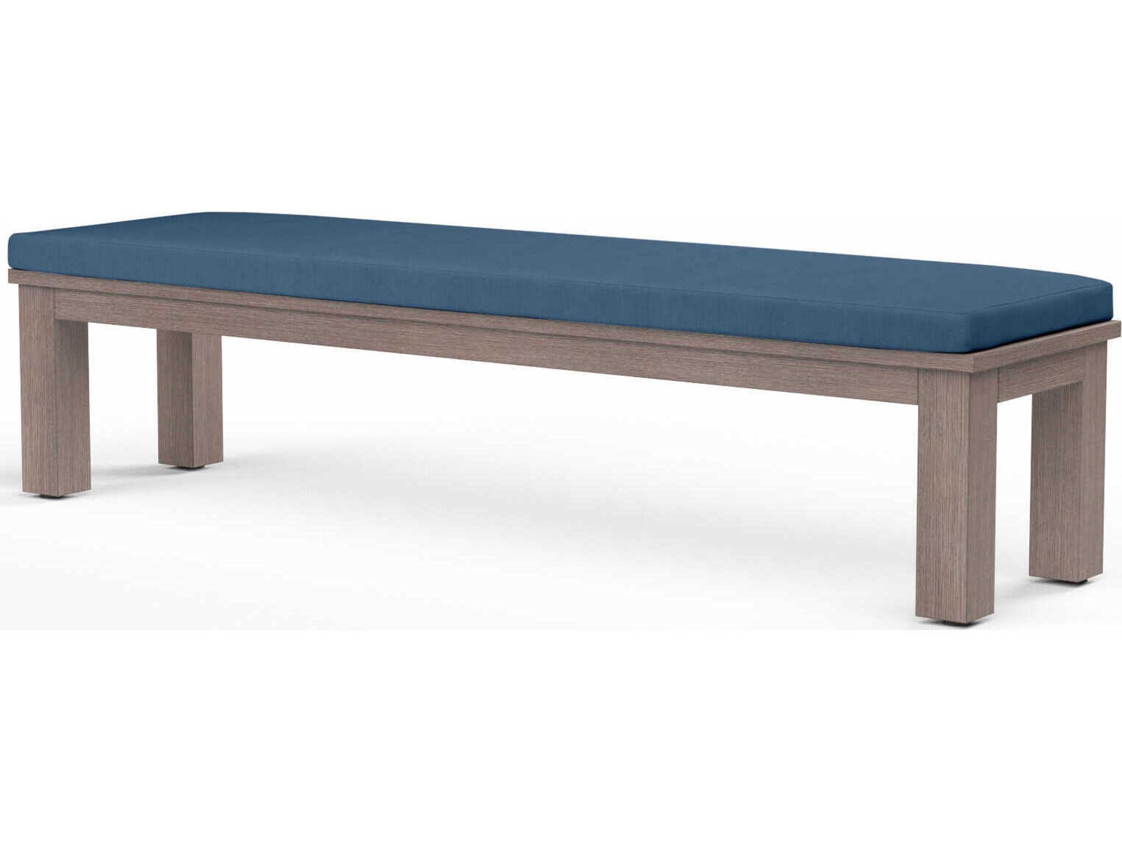 Sunset West Laguna Driftwood Aluminum Cushion Bench