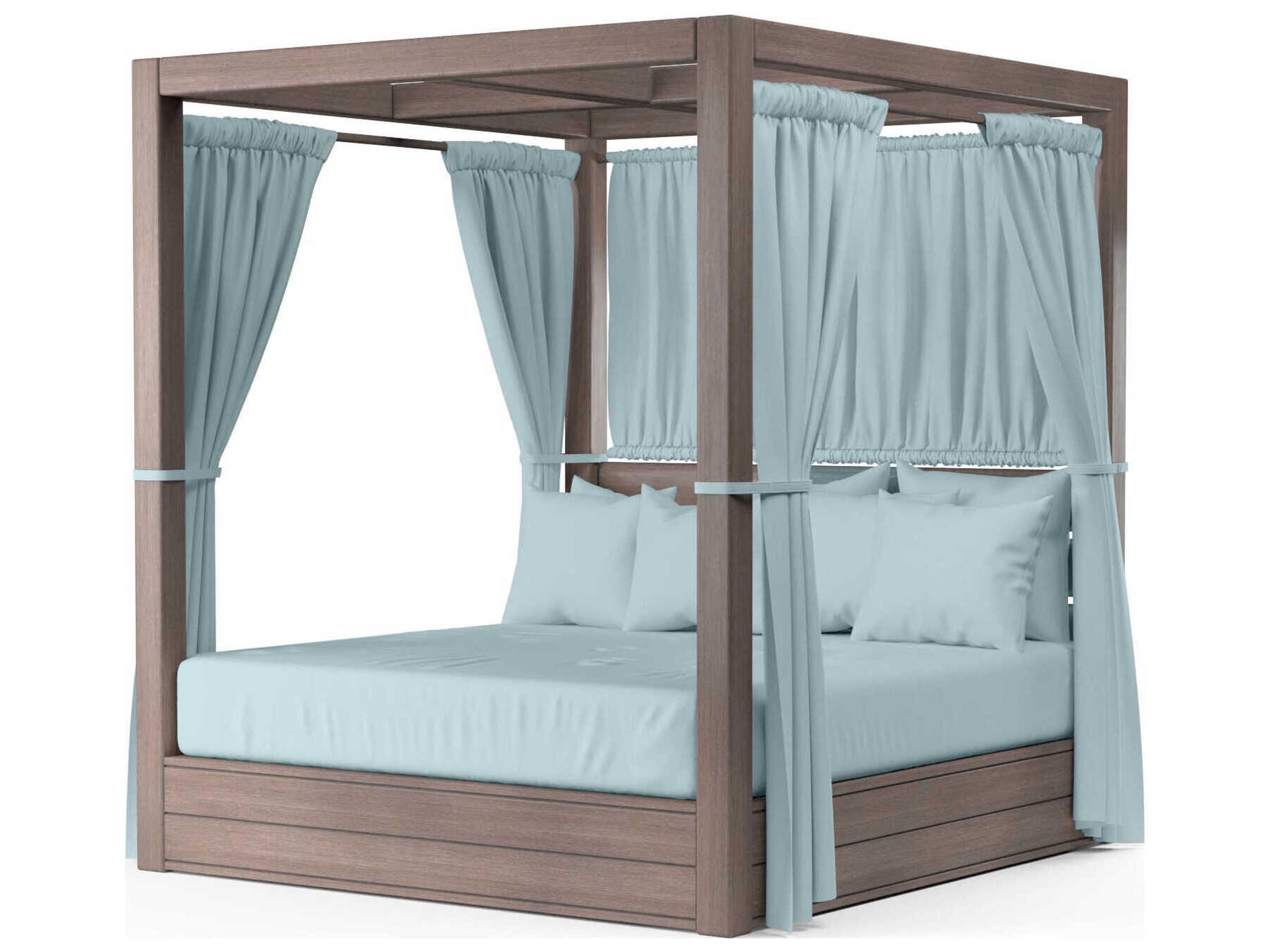 Sunset West Laguna Driftwood Aluminum Cushion Lounge Bed