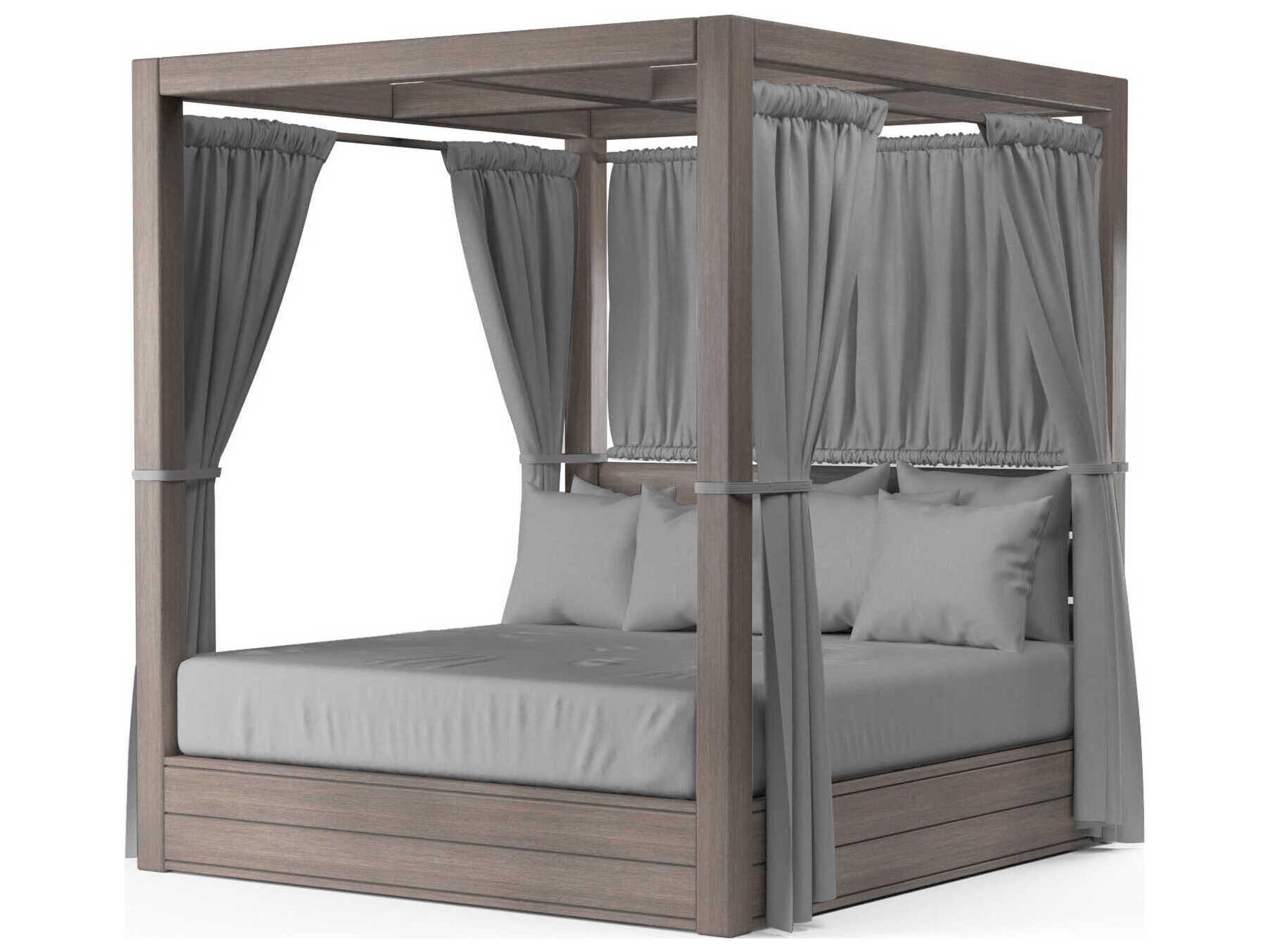 Sunset West Laguna Driftwood Aluminum Cushion Lounge Bed