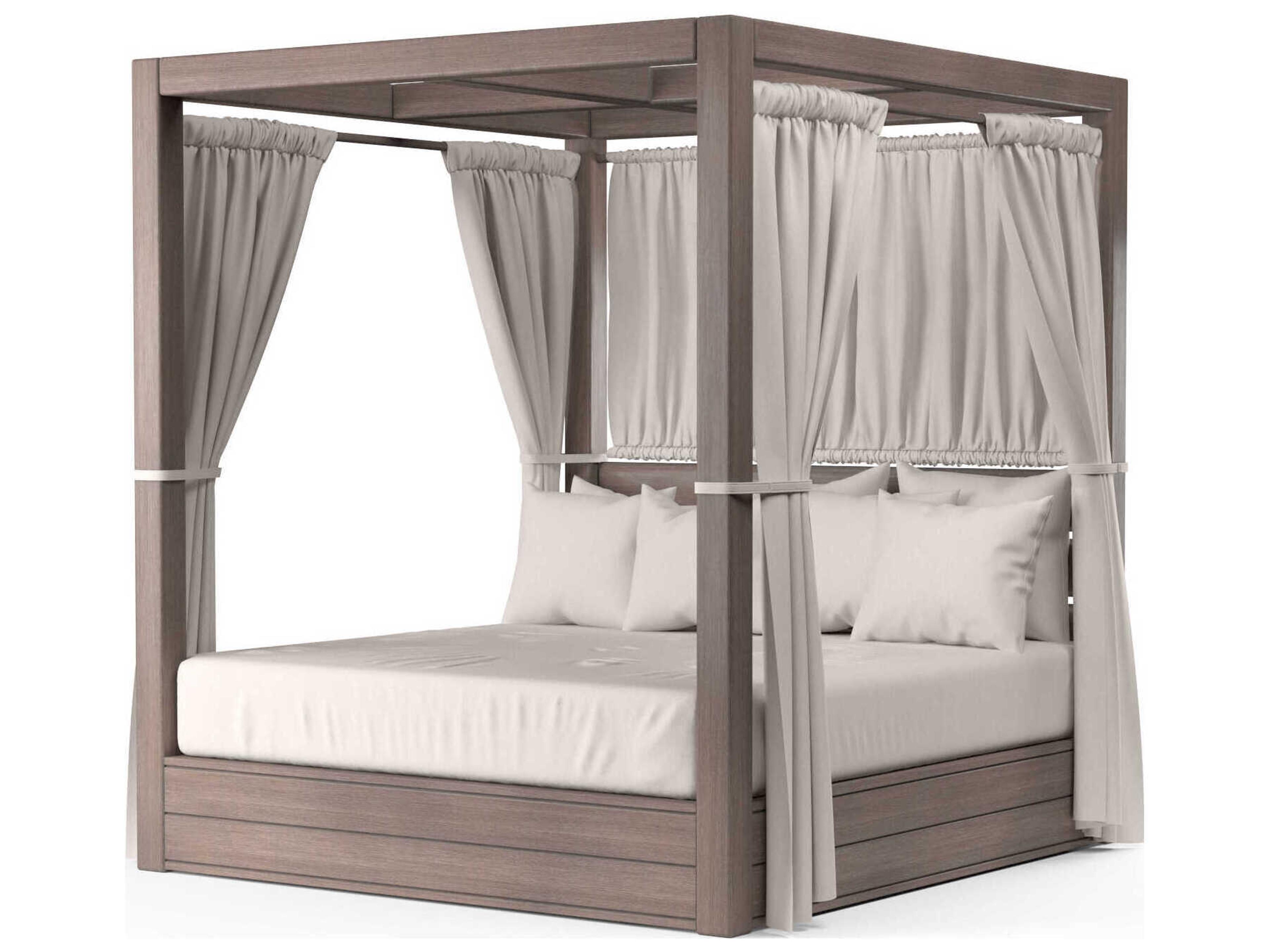 Sunset West Laguna Driftwood Aluminum Cushion Lounge Bed