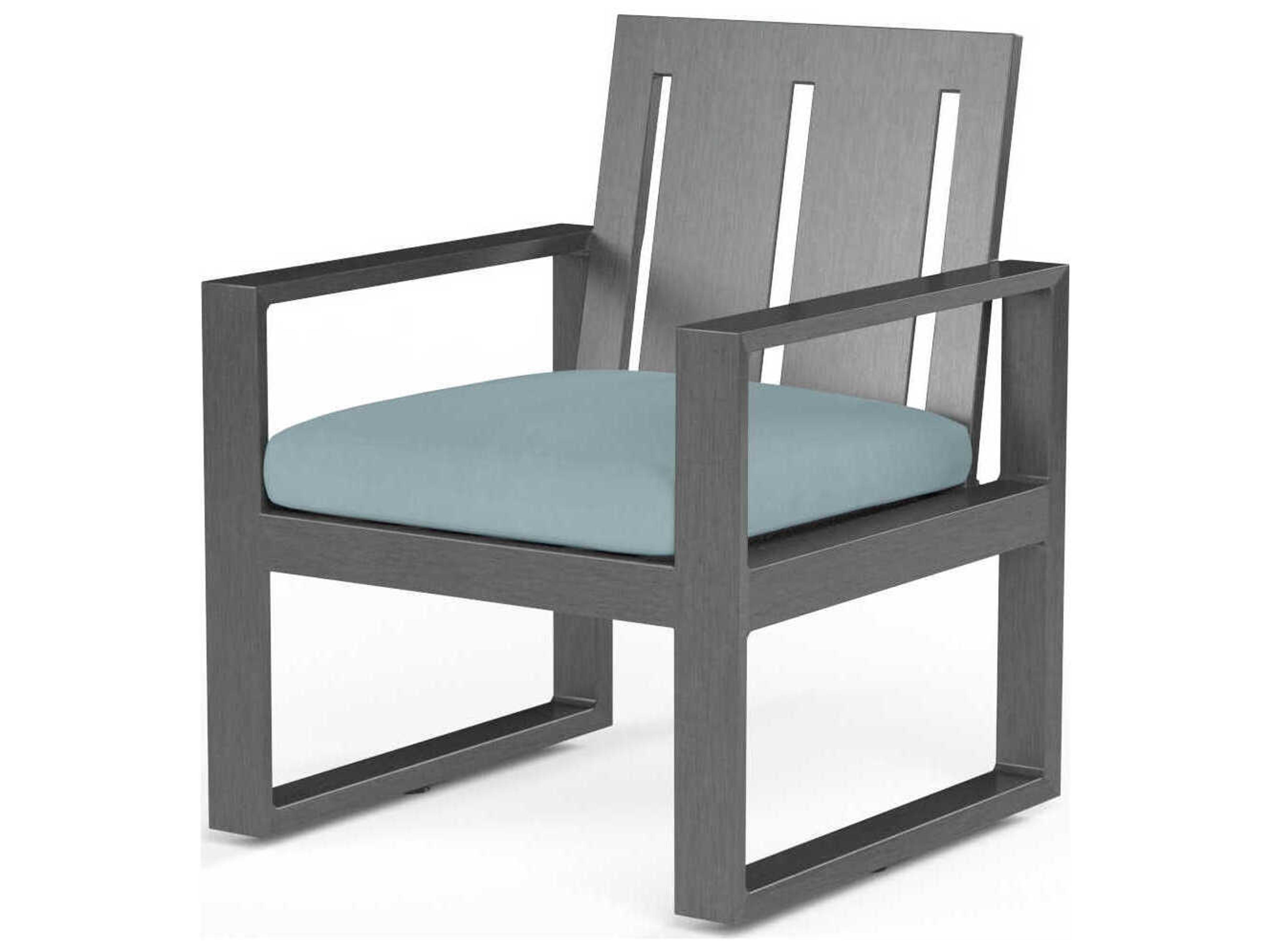 Sunset West Redondo Slate Aluminum Cushion Dining Chair