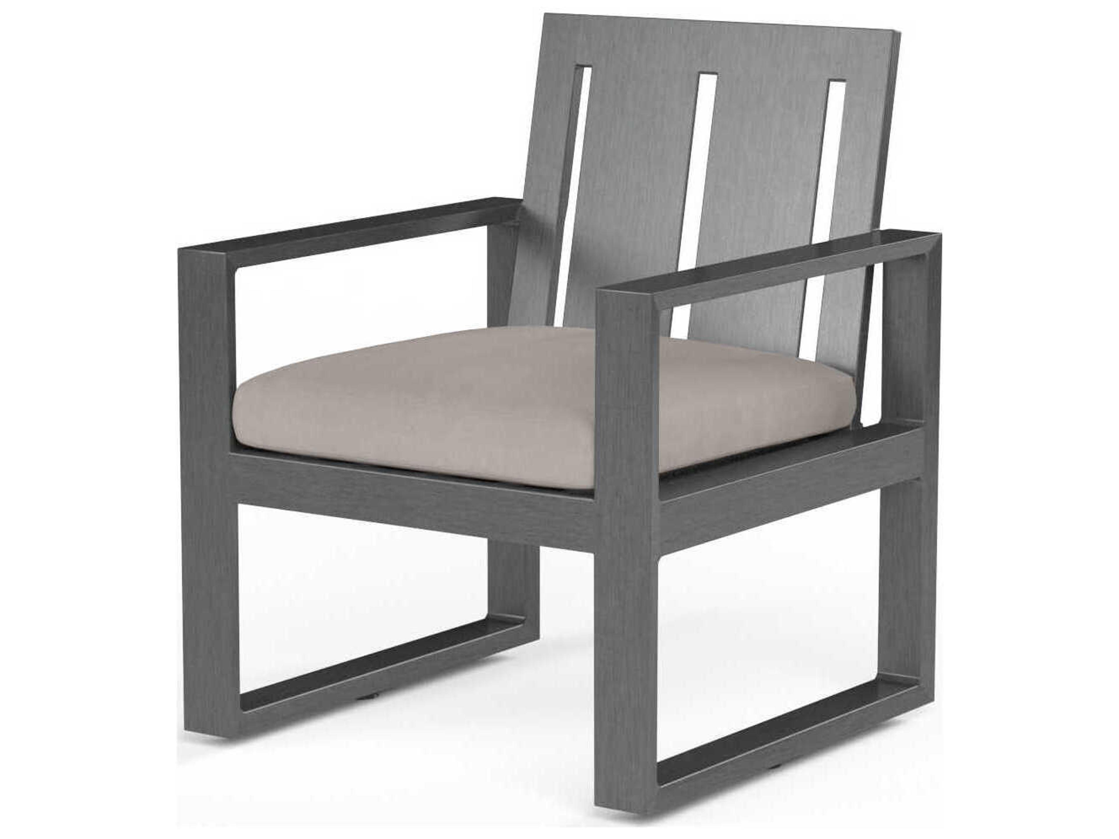 Sunset West Redondo Slate Aluminum Cushion Dining Chair