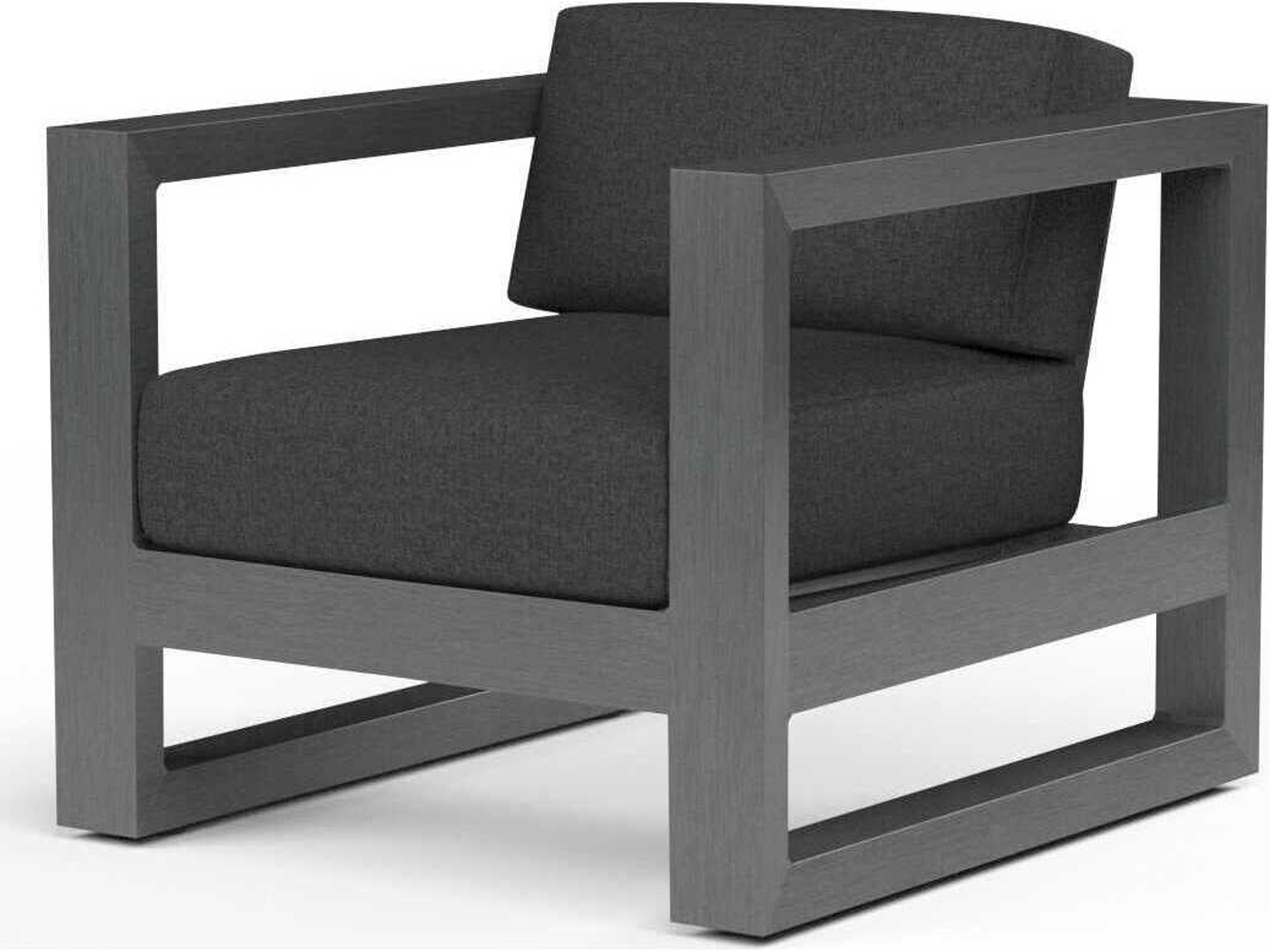 Sunset West Redondo Slate Aluminum Cushion Lounge Chair