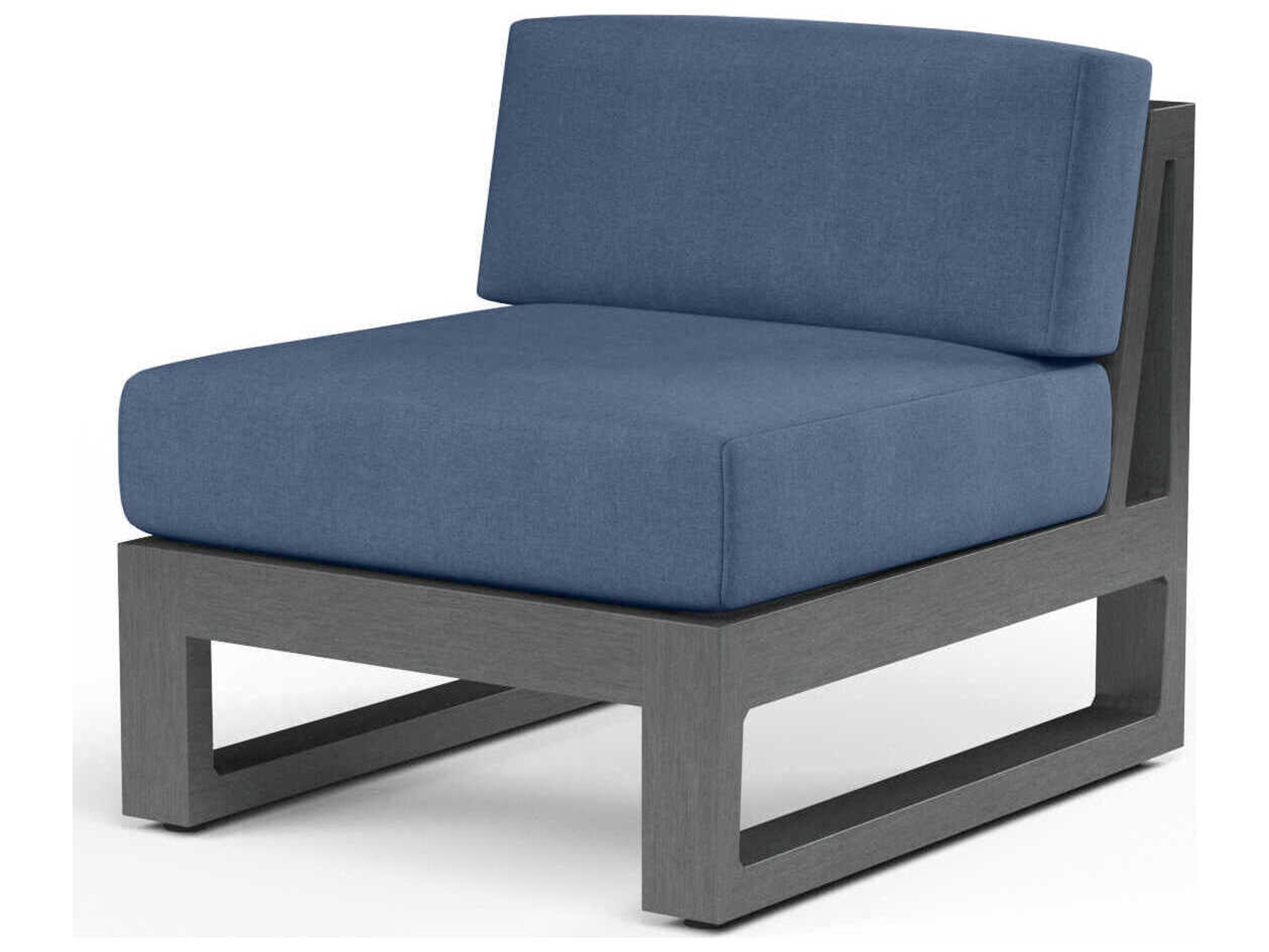 Sunset West Redondo Slate Aluminum Cushion Lounge Chair