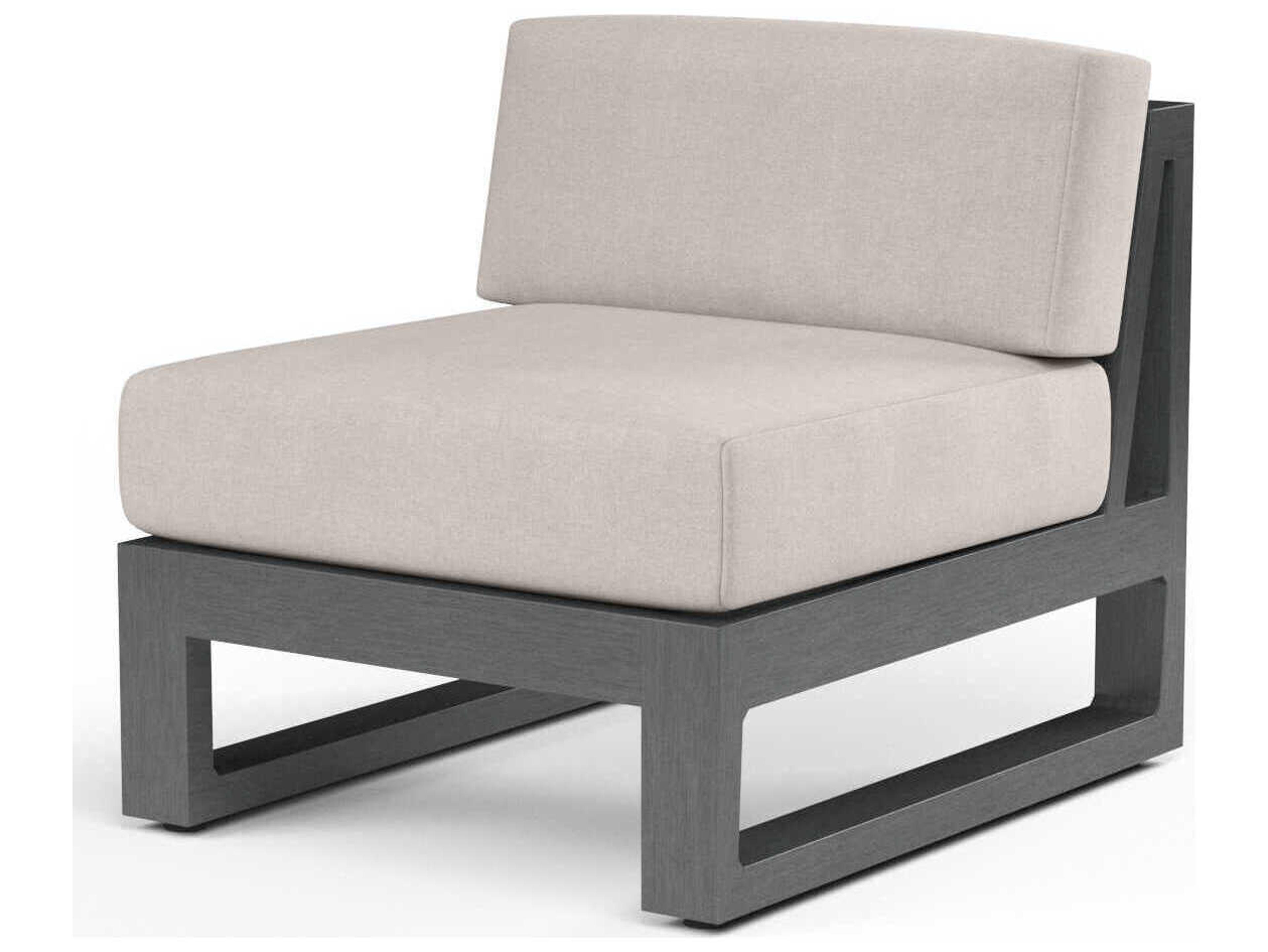 Sunset West Redondo Slate Aluminum Cushion Lounge Chair