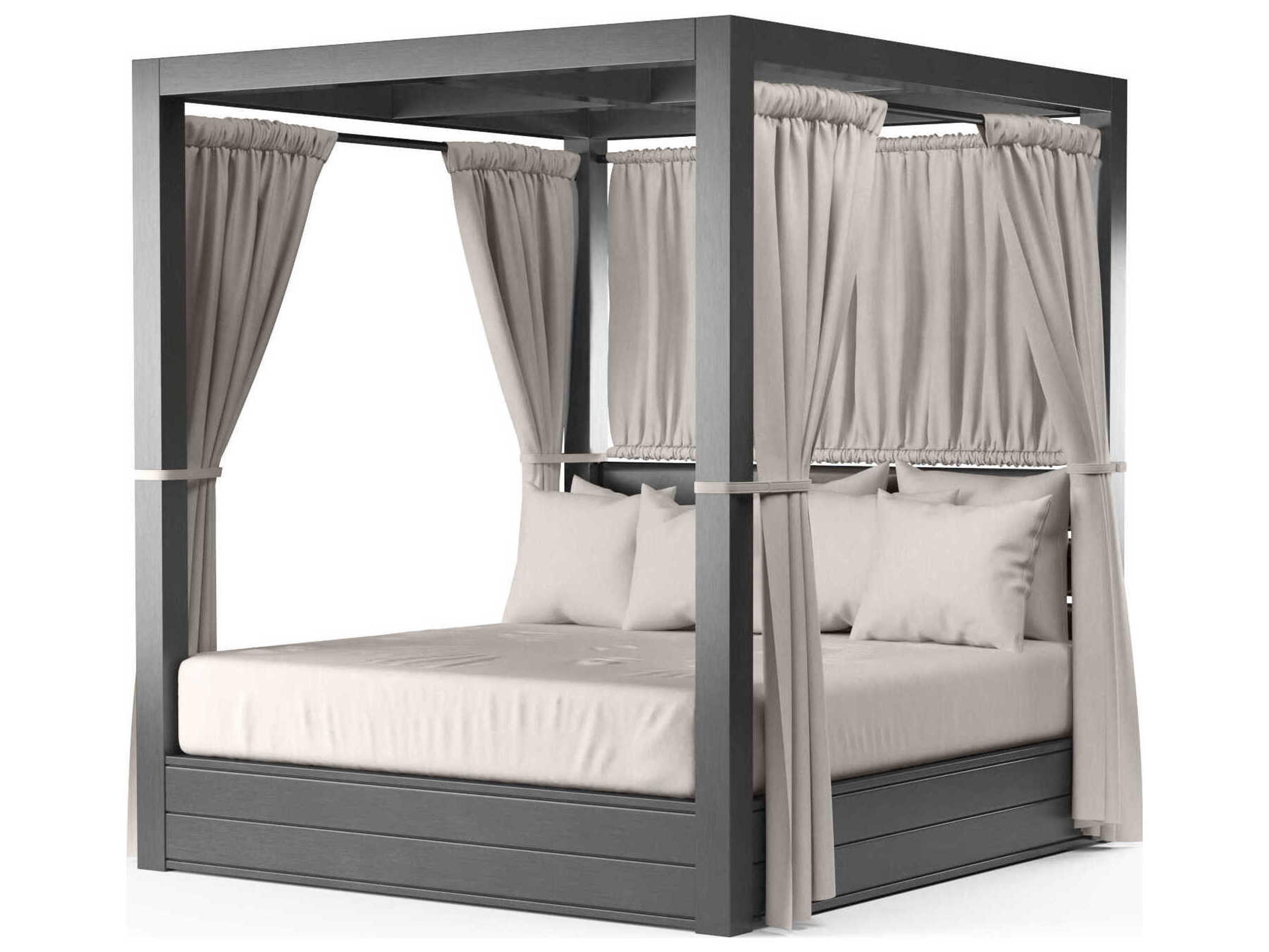 Sunset West Redondo Slate Aluminum Cushion Lounge Bed