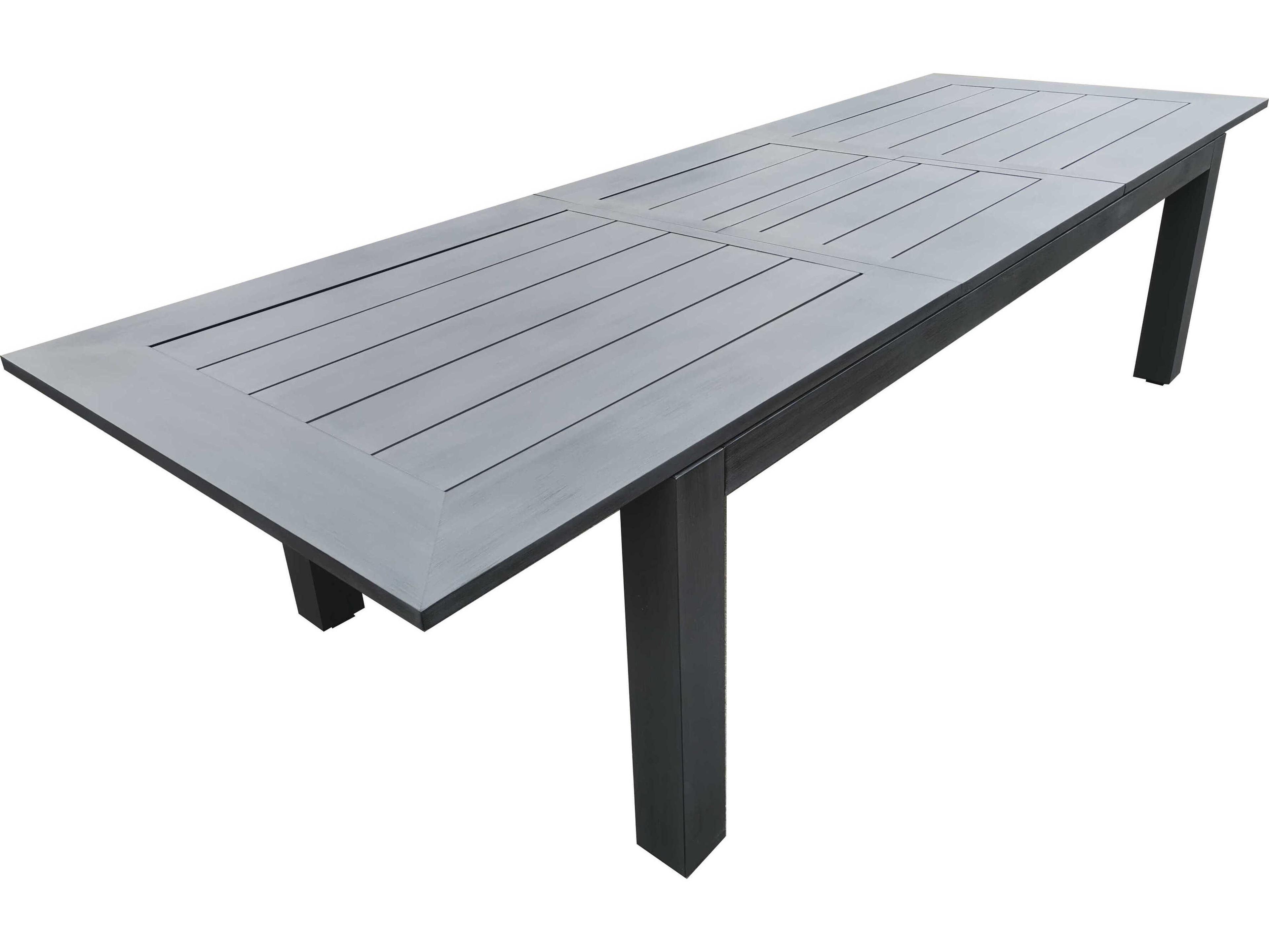 Sunset West Redondo Grays Aluminum Rectangular Dining Table
