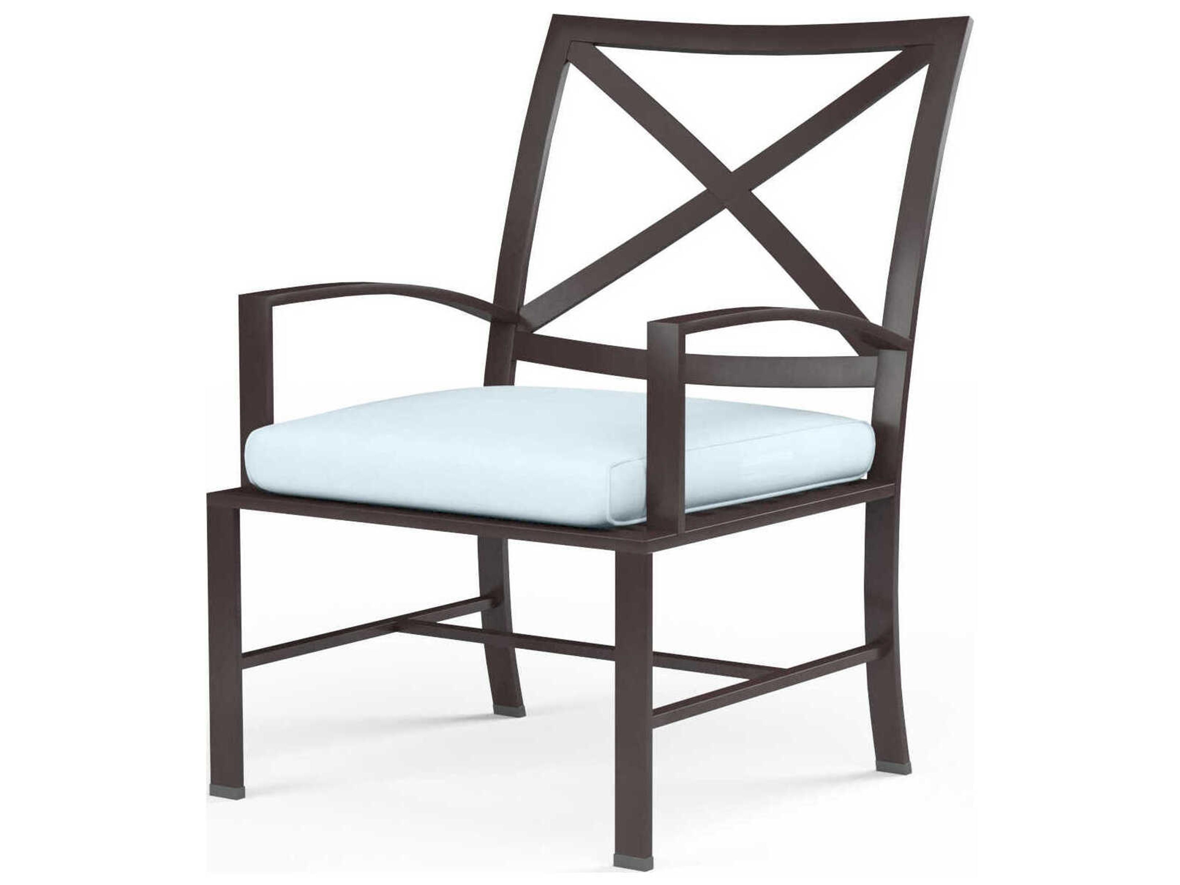 Sunset West La Jolla Espresso Aluminum Cushion Dining Chair