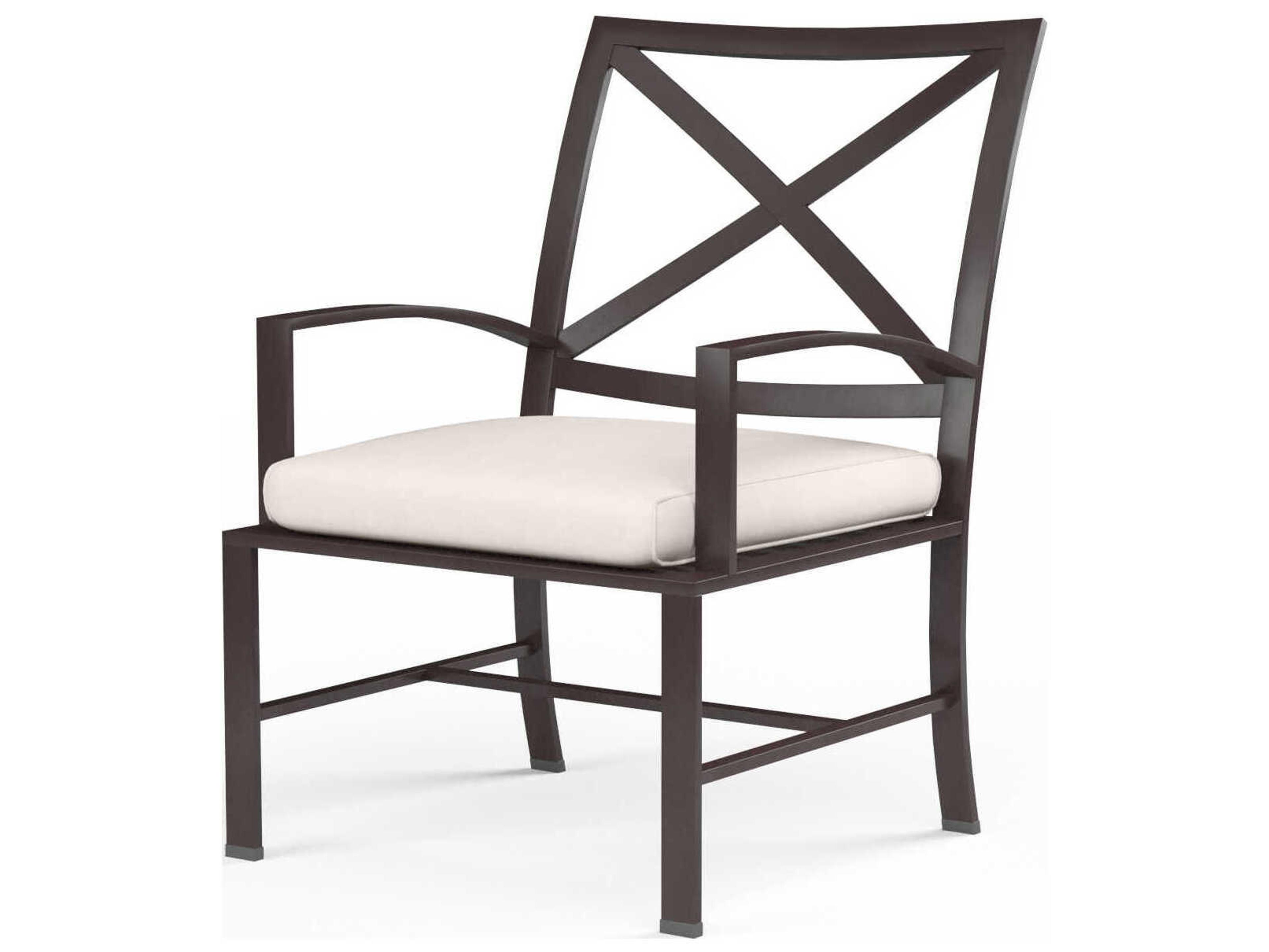 Sunset West La Jolla Espresso Aluminum Cushion Dining Chair